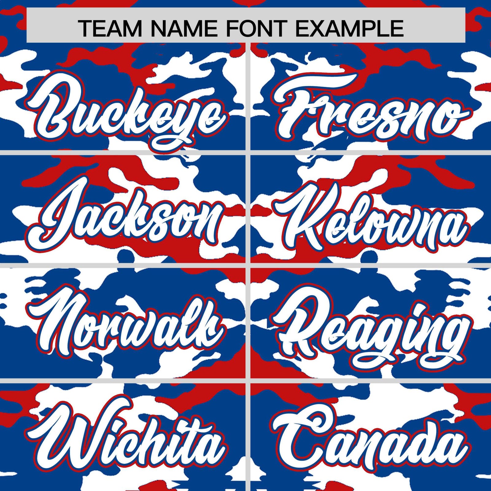 Custom Royal Red-White Varsity Full-Snap Camo Letterman Jacket