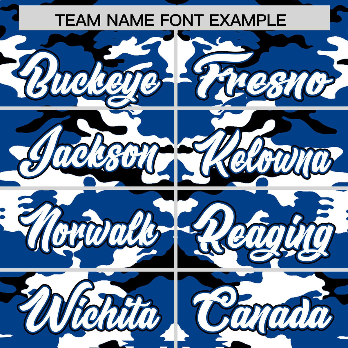 Custom Royal Black-White Varsity Full-Snap Camo Letterman Jacket