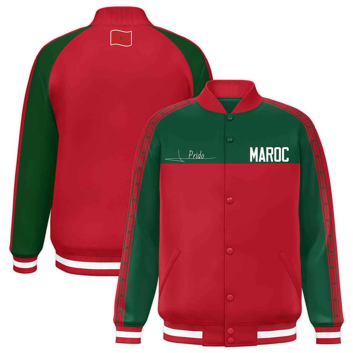 Custom Green Red Jacket