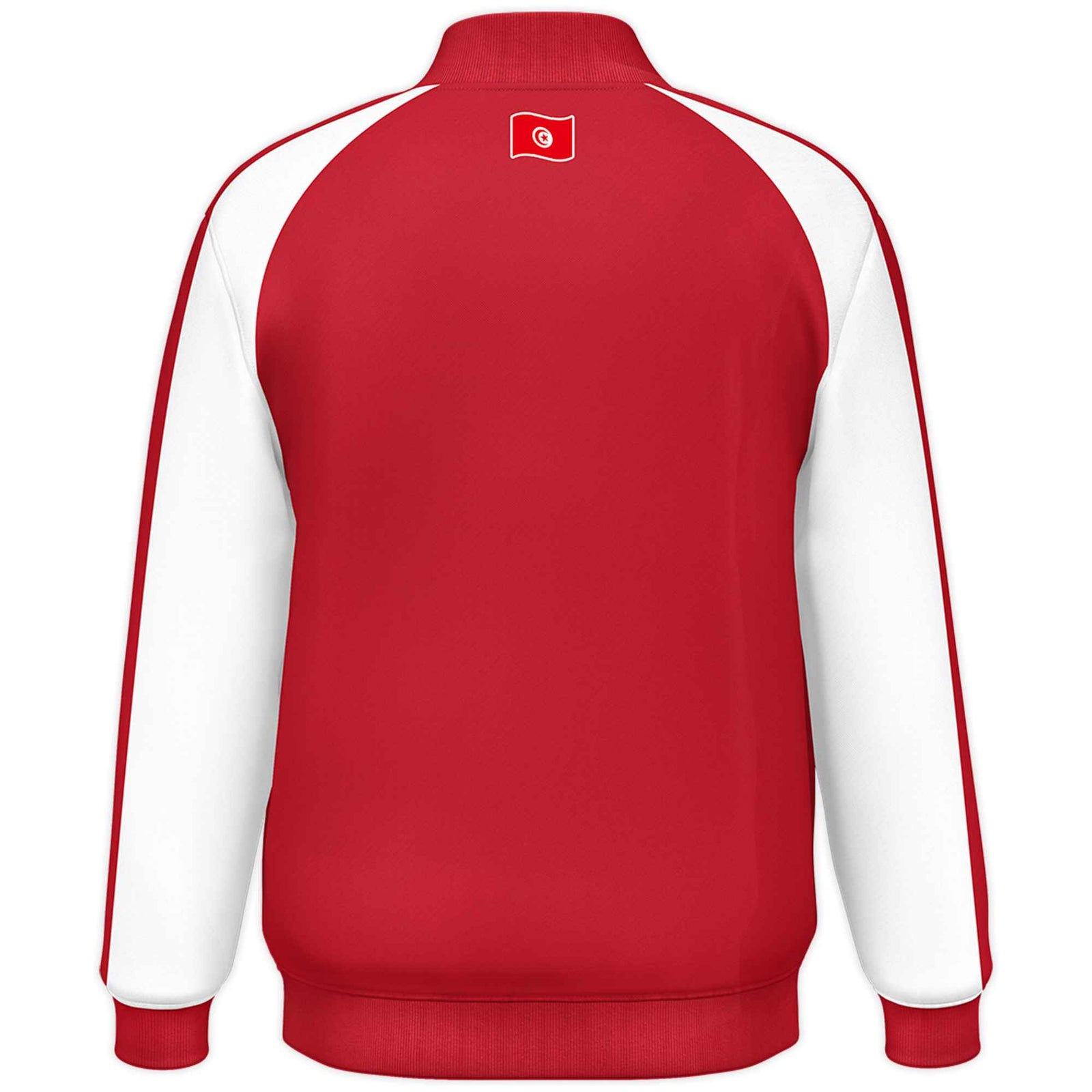 Custom Red White Raglan Sleeves Varsity Full-Snap Color Block Letterman Prido Jacket