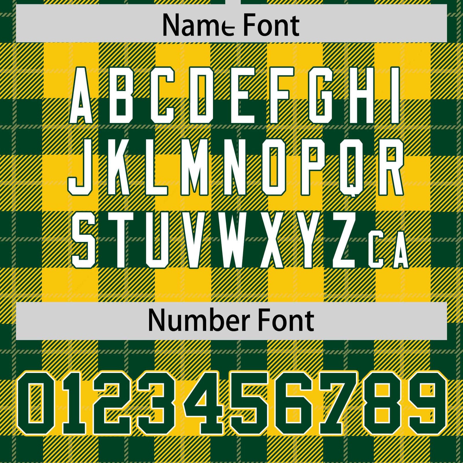 Custom Green Gold Varsity Full-Snap Plaid Pattern Letterman Baseball Jacket