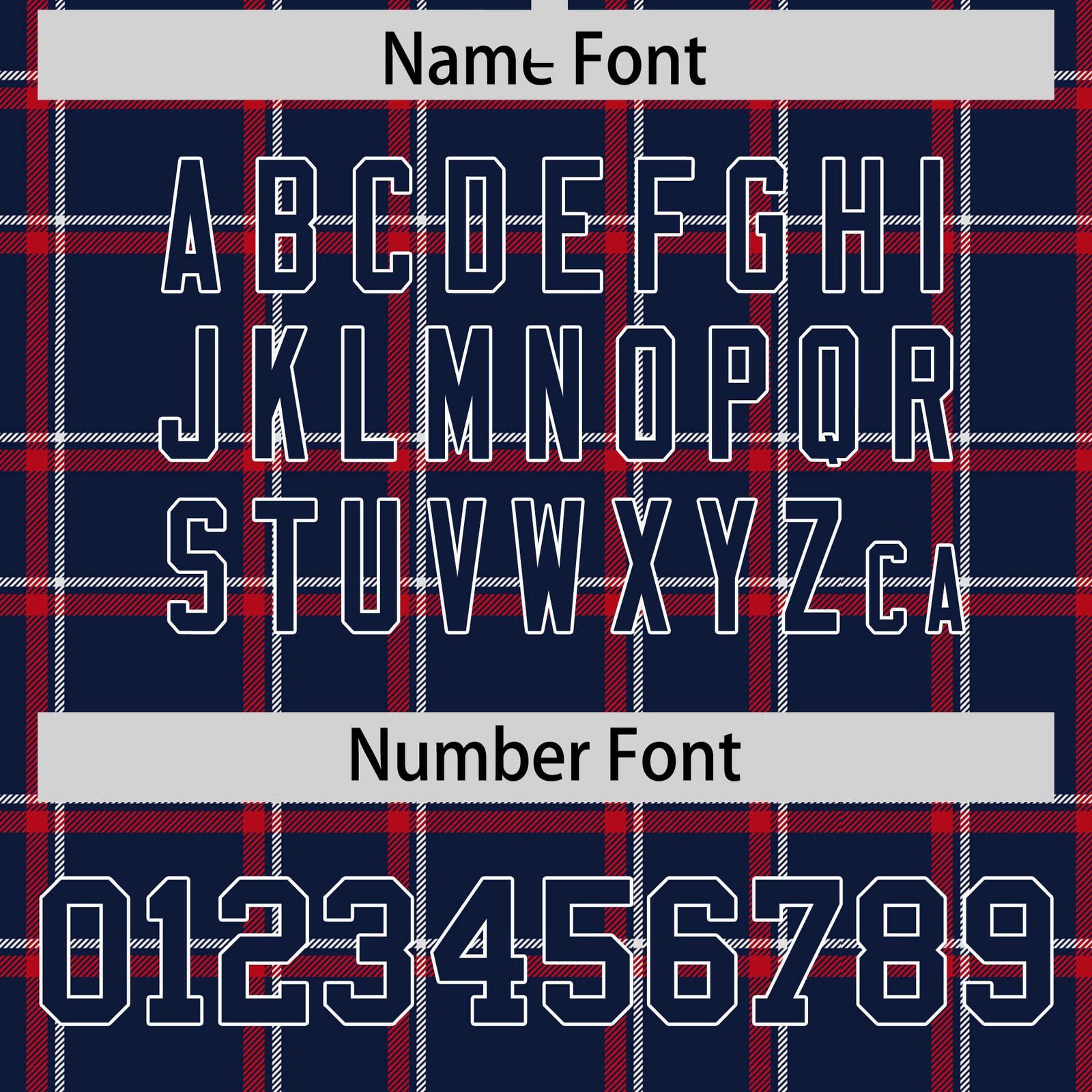 Custom Navy Varsity Full-Snap Plaid Pattern Letterman Baseball Jacket