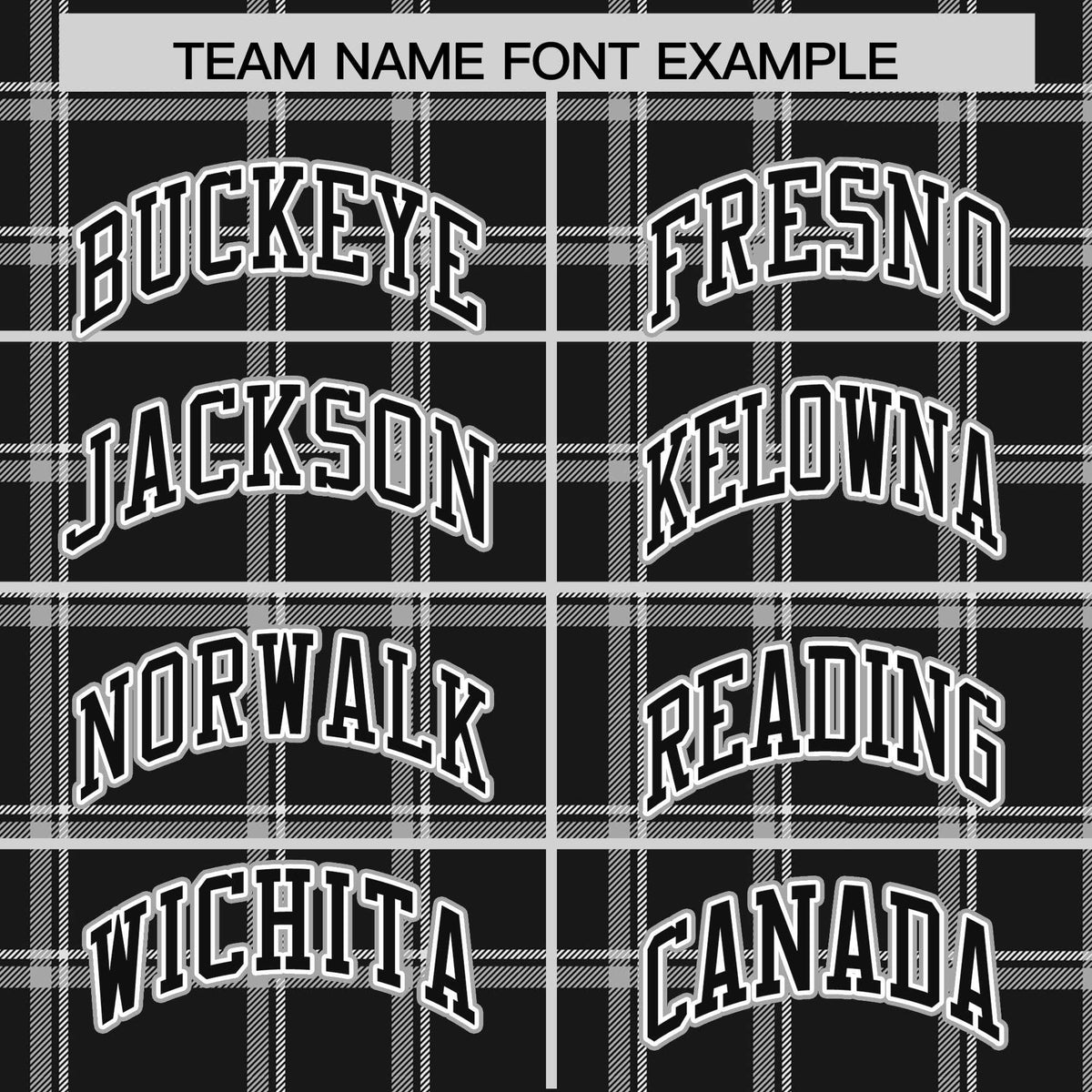 Custom Black Gray Varsity Full-Snap Plaid Pattern Letterman Baseball Jacket