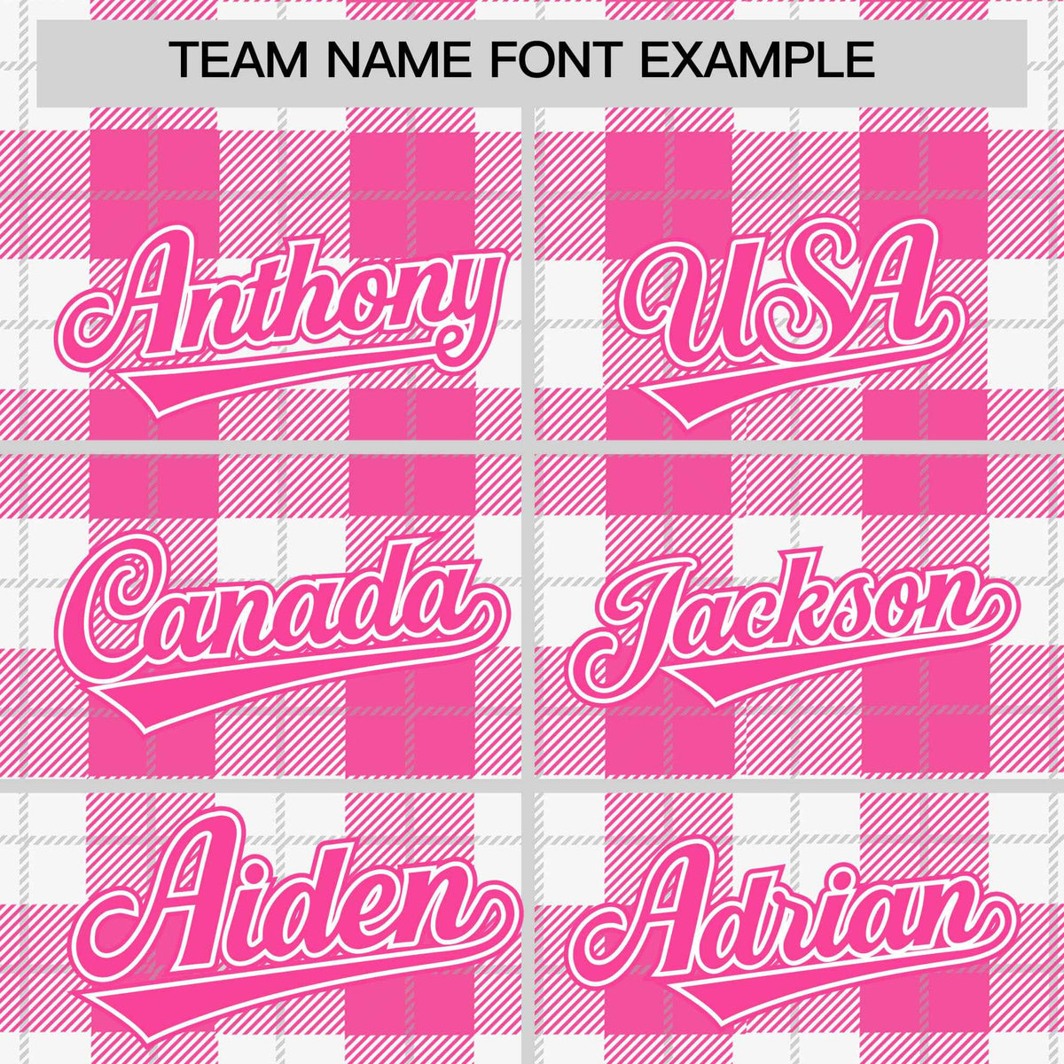 Custom Pink White Varsity Full-Snap Plaid Pattern Letterman Baseball Jacket