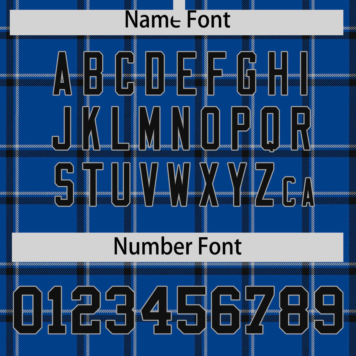 Custom Blue Varsity Full-Snap Plaid Pattern Letterman Baseball Jacket