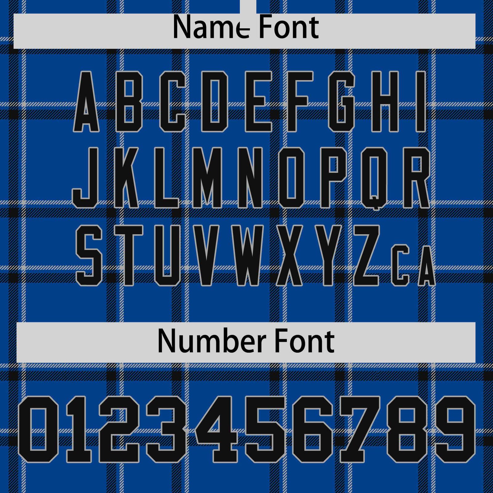 Custom Blue Varsity Full-Snap Plaid Pattern Letterman Baseball Jacket