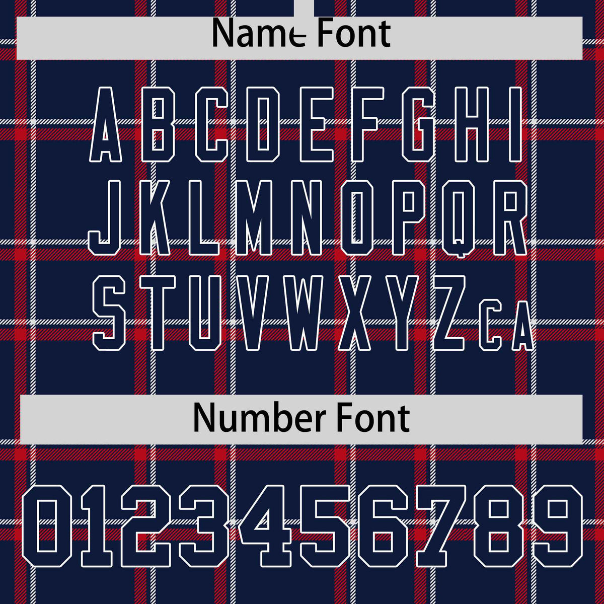 Custom Navy Varsity Full-Snap Plaid Pattern Letterman Baseball Jacket