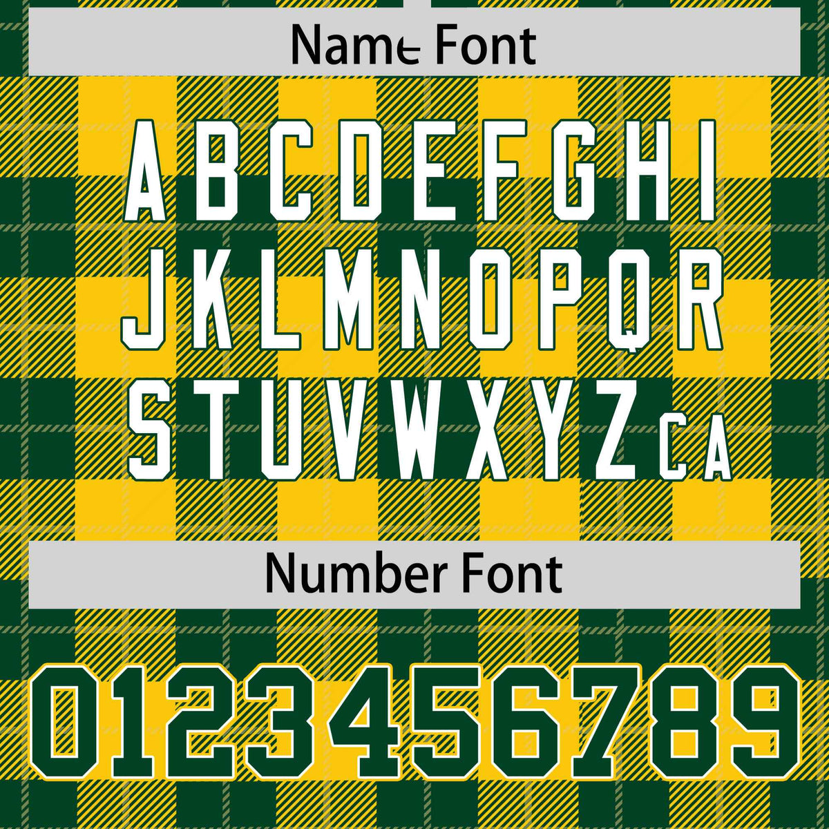 Custom Green Gold Varsity Full-Snap Plaid Pattern Letterman Baseball Jacket