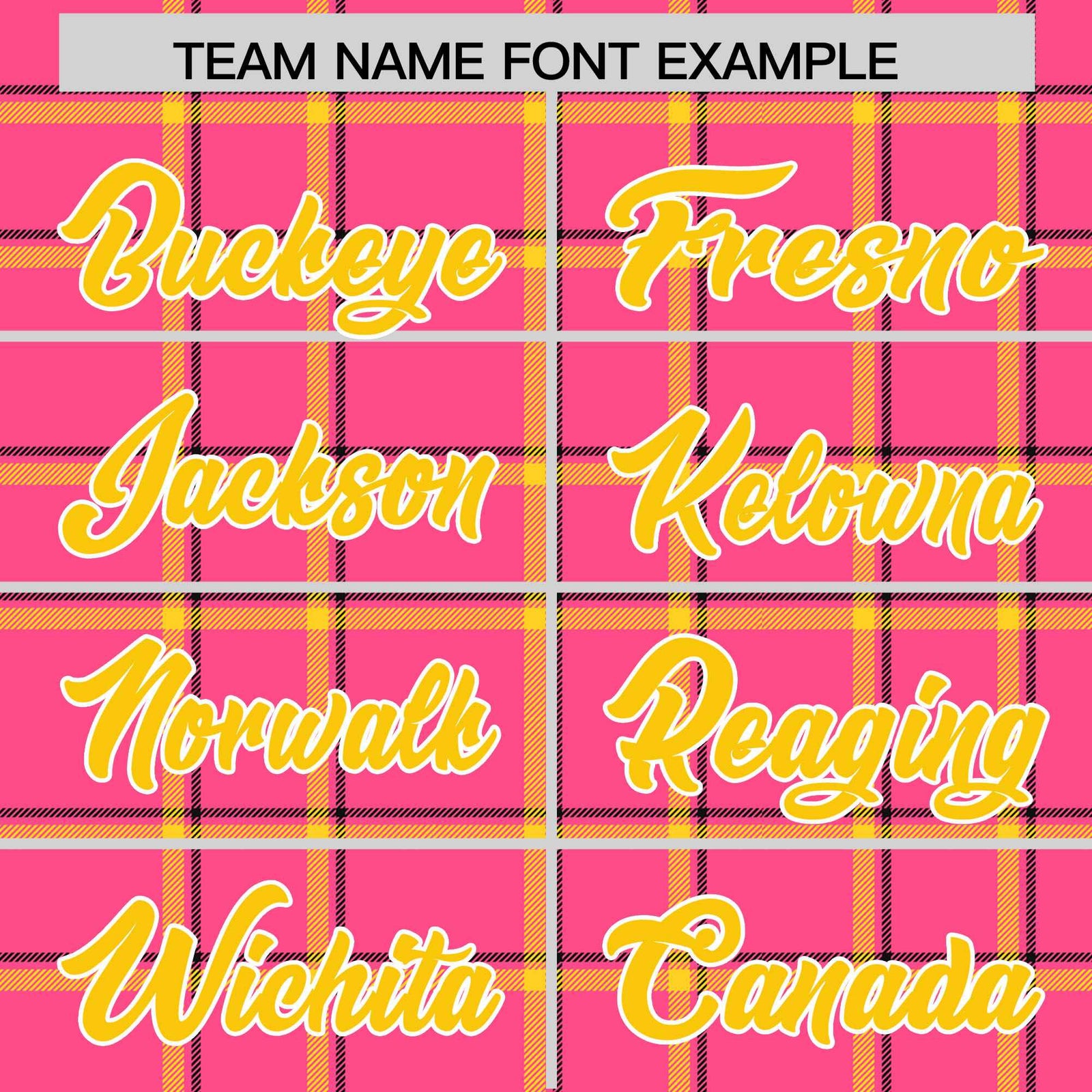 Custom Pink Varsity Full-Snap Plaid Pattern Letterman Baseball Jacket