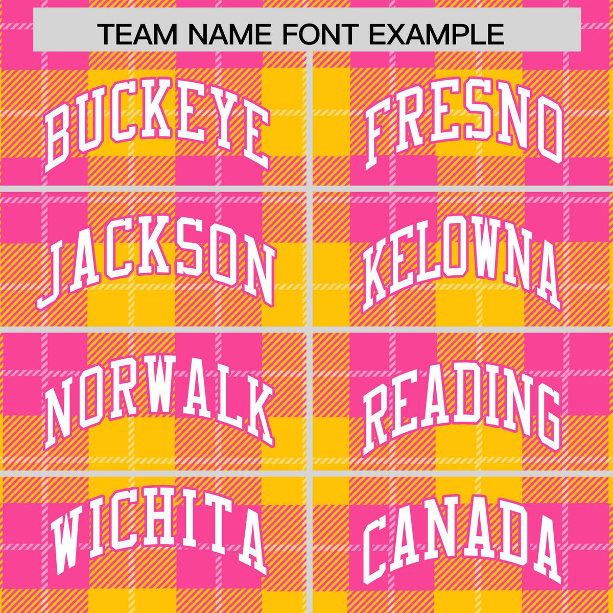 Custom Gold Pink-White Varsity Full-Snap Plaid Pattern Letterman Baseball Jacket