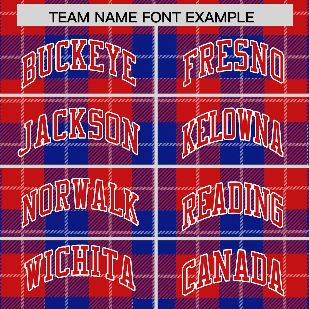 Custom Royal Red-White Varsity Full-Snap Plaid Pattern Letterman Baseball Jacket