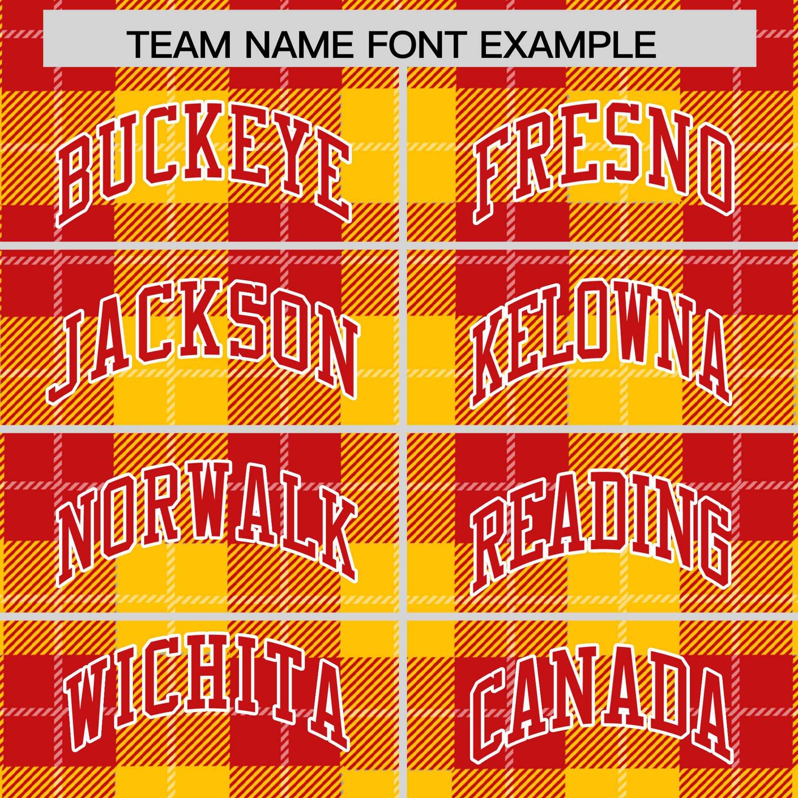 Custom Gold Red-White Varsity Full-Snap Plaid Pattern Letterman Baseball Jacket