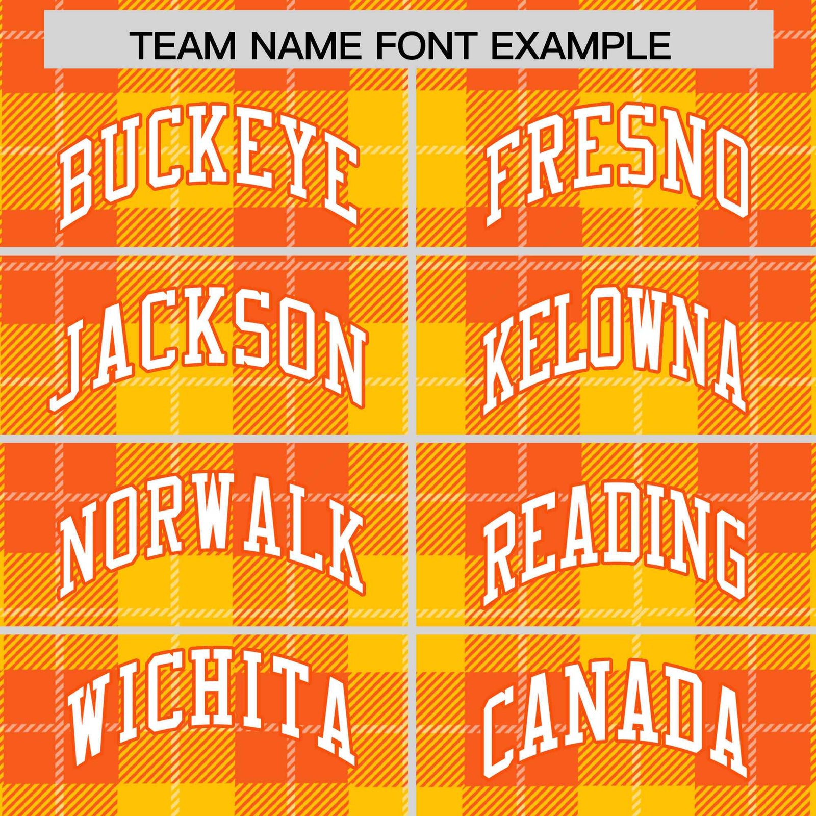 Custom Gold Orange-White Varsity Full-Snap Plaid Pattern Letterman Baseball Jacket