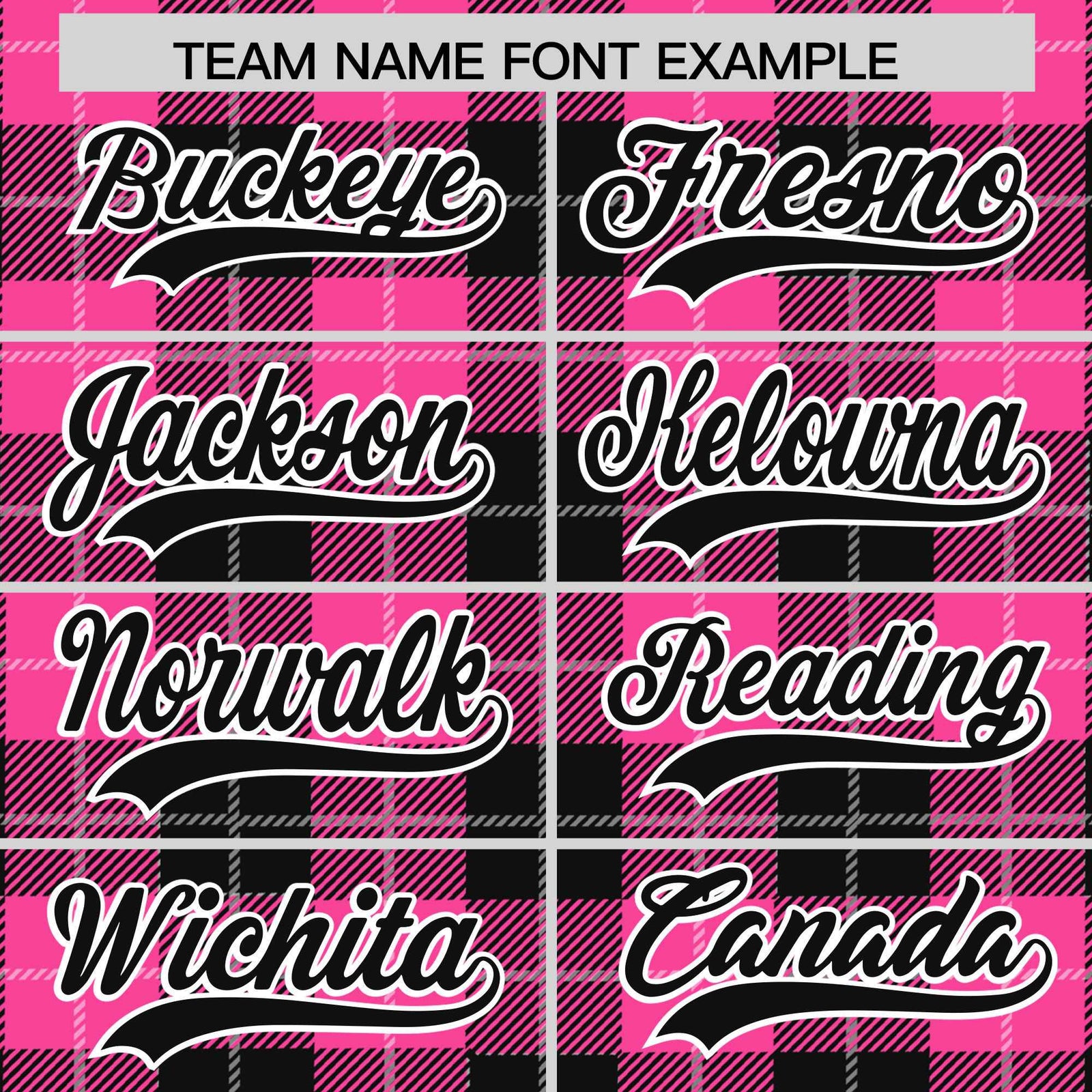 Custom Pink Black-White Varsity Full-Snap Plaid Pattern Letterman Baseball Jacket