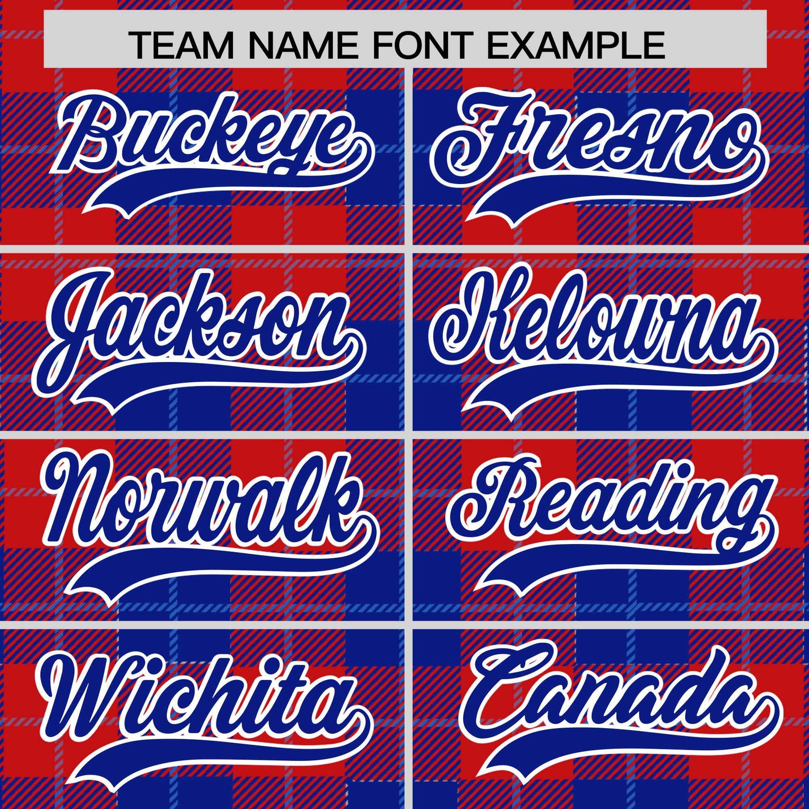 Custom Red Royal-Powder Blue Varsity Full-Snap Plaid Pattern Letterman Baseball Jacket