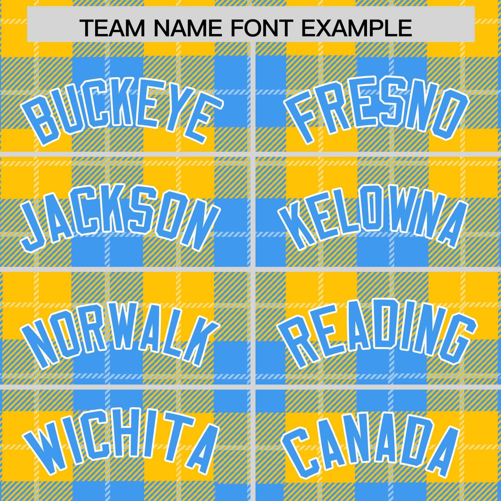 Custom Gold Powder Blue-White Varsity Full-Snap Plaid Pattern Letterman Baseball Jacket