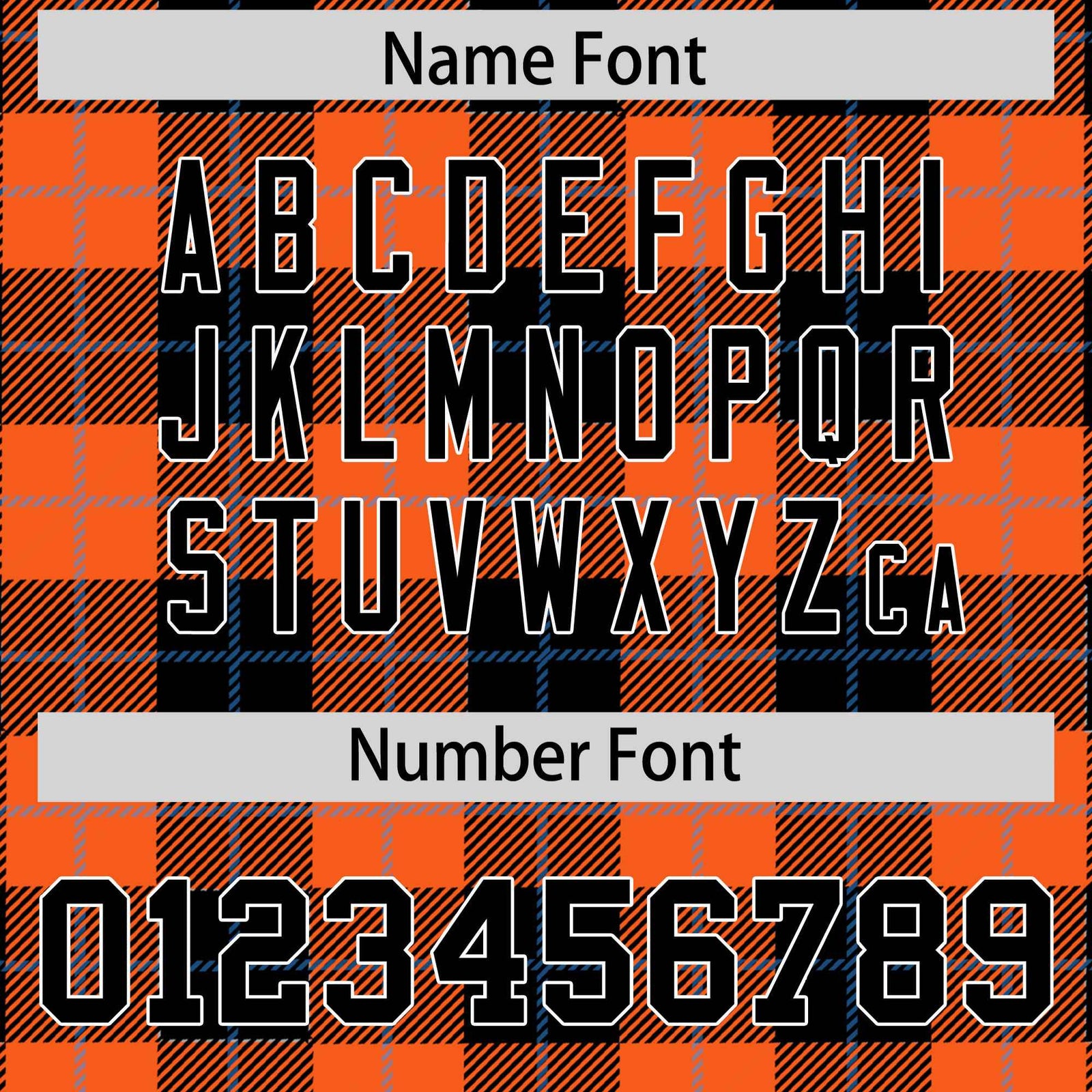 Custom Black Orange-Powder Blue Varsity Full-Snap Plaid Pattern Letterman Baseball Jacket