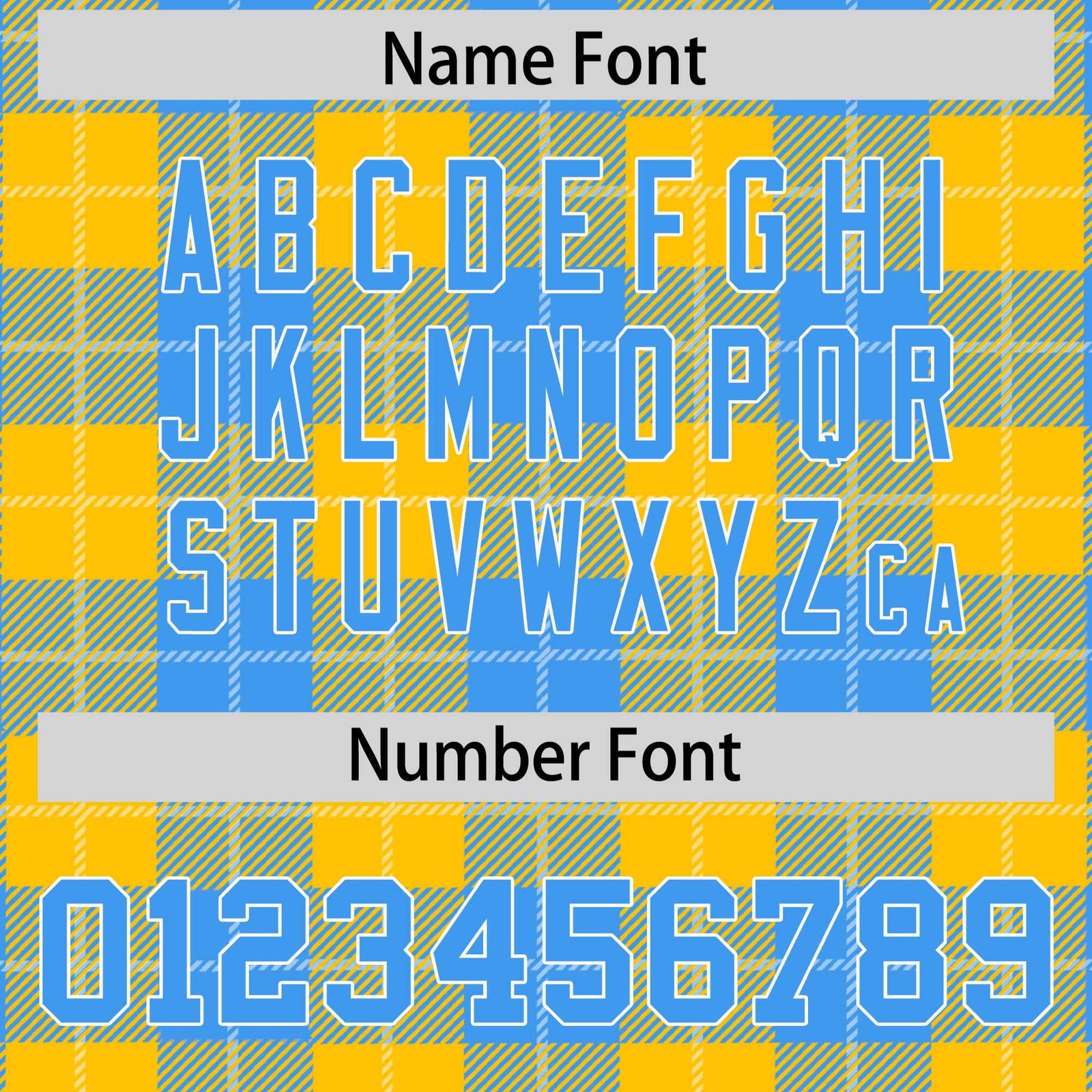 Custom Powder Blue Gold-White Varsity Full-Snap Plaid Pattern Letterman Baseball Jacket