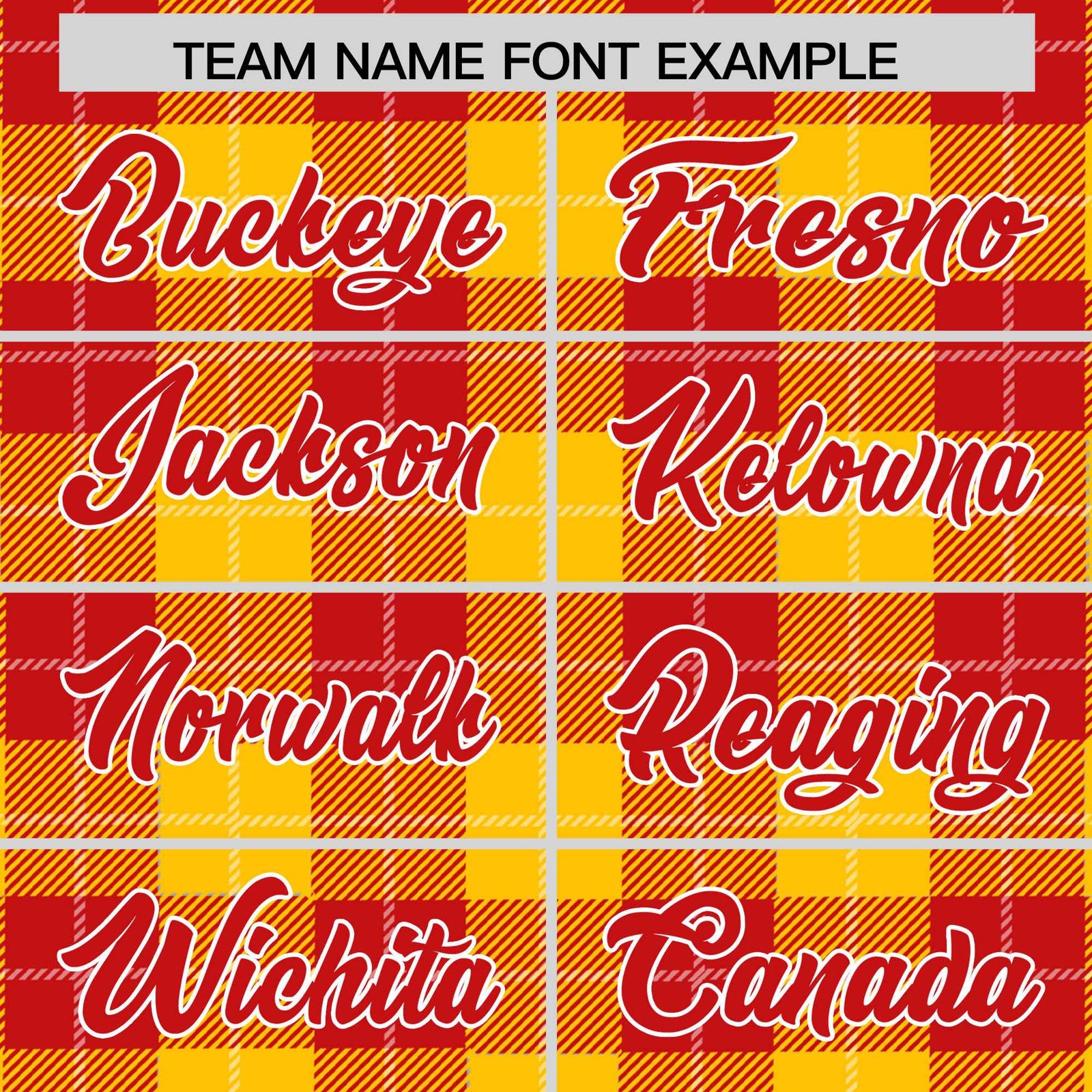 Custom Gold Red-White Varsity Full-Snap Plaid Pattern Letterman Baseball Jacket