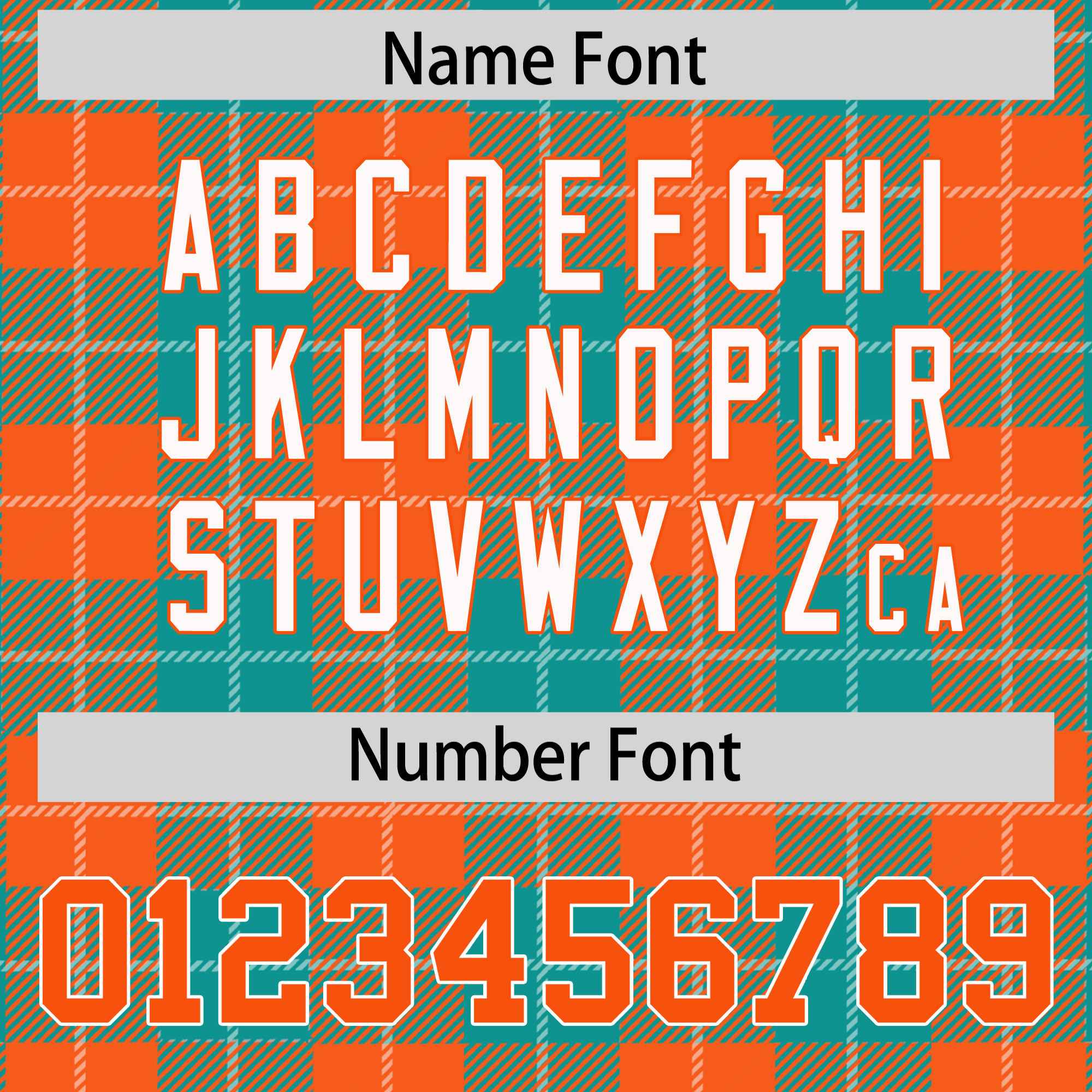 Custom Aqua Orange-White Varsity Full-Snap Plaid Pattern Letterman Baseball Jacket