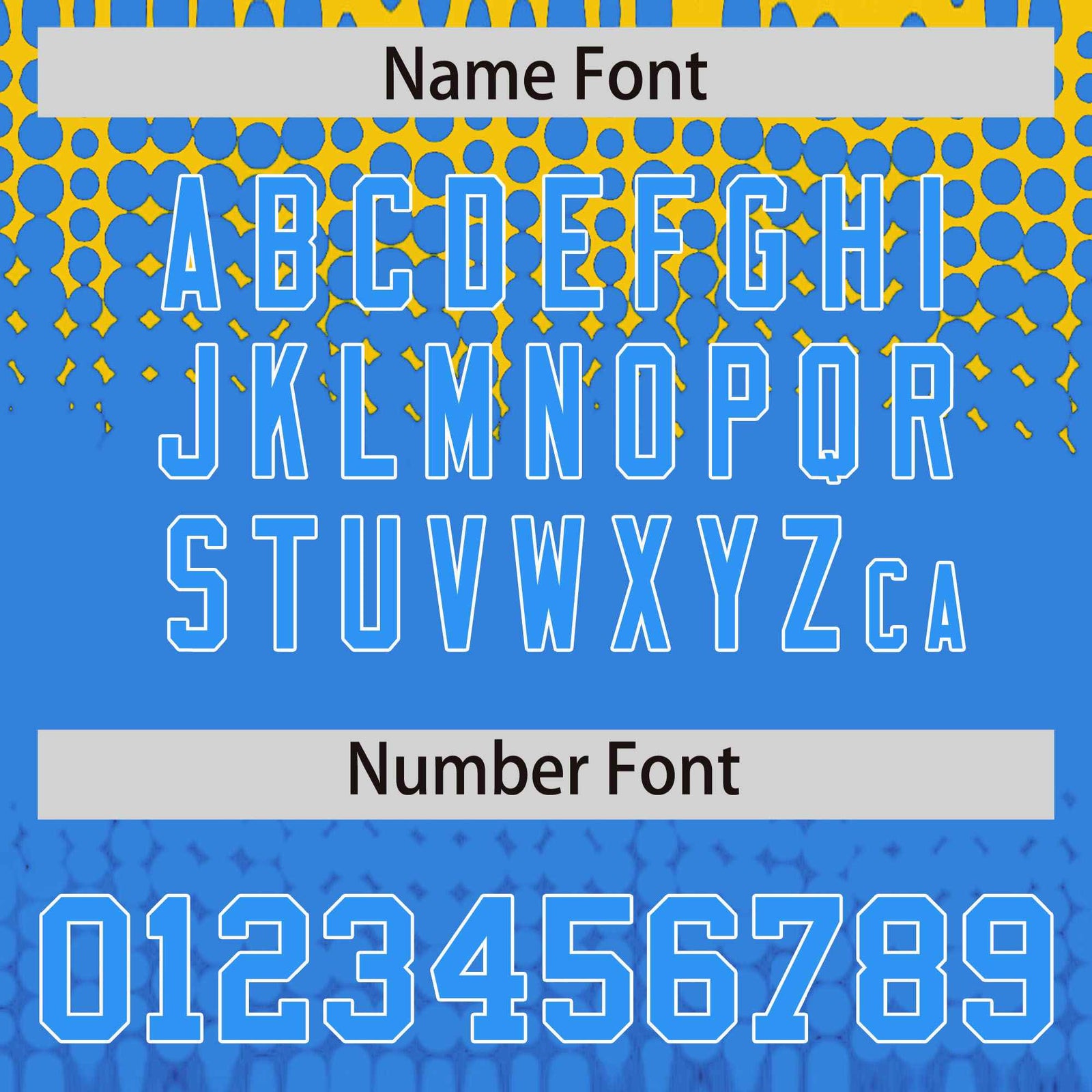 Custom Gold Powder Blue Gradient Varsity Full-Snap Polka Dot Pattern Letterman Baseball Jacket