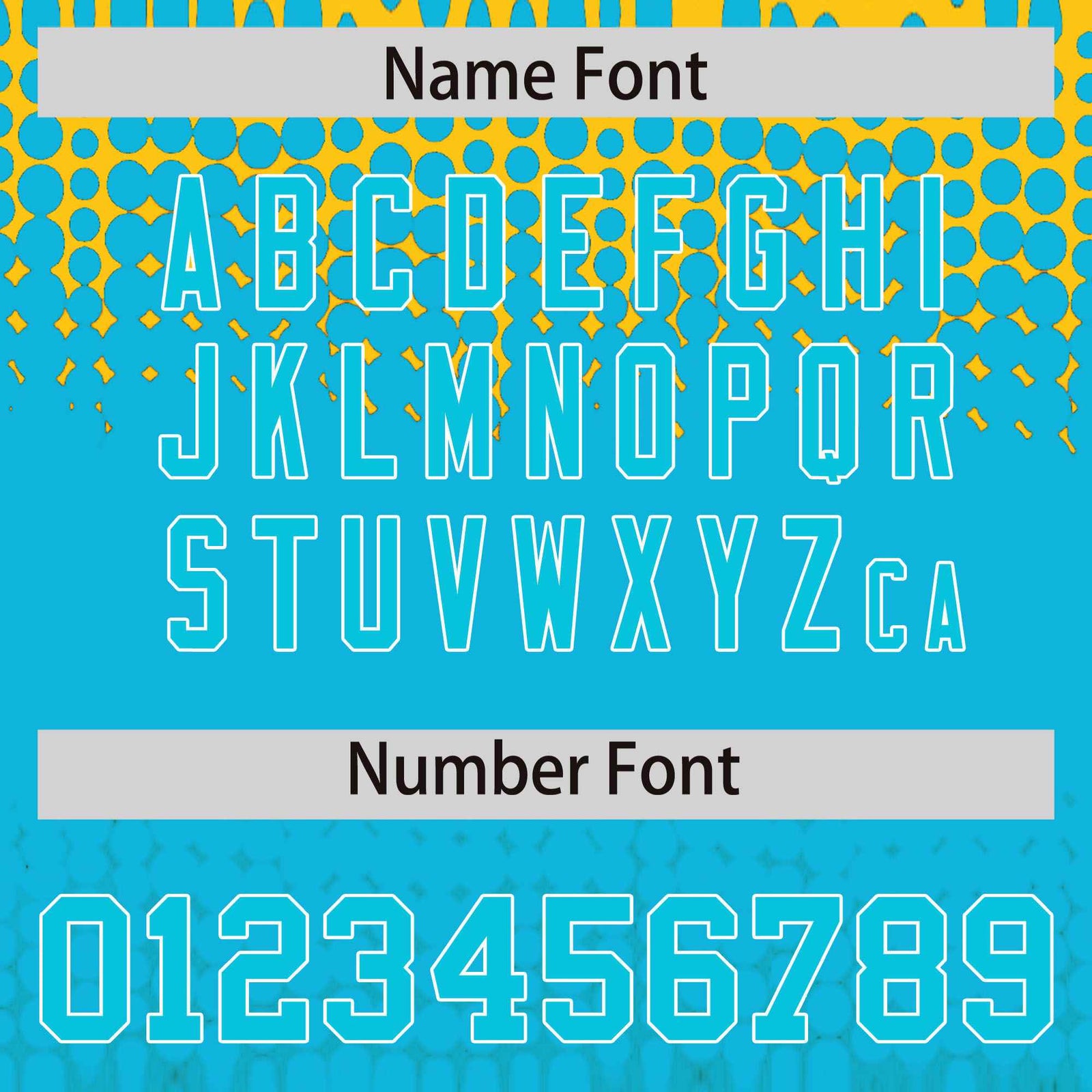 Custom Gold Sky Blue Gradient Varsity Full-Snap Polka Dot Pattern Letterman Baseball Jacket