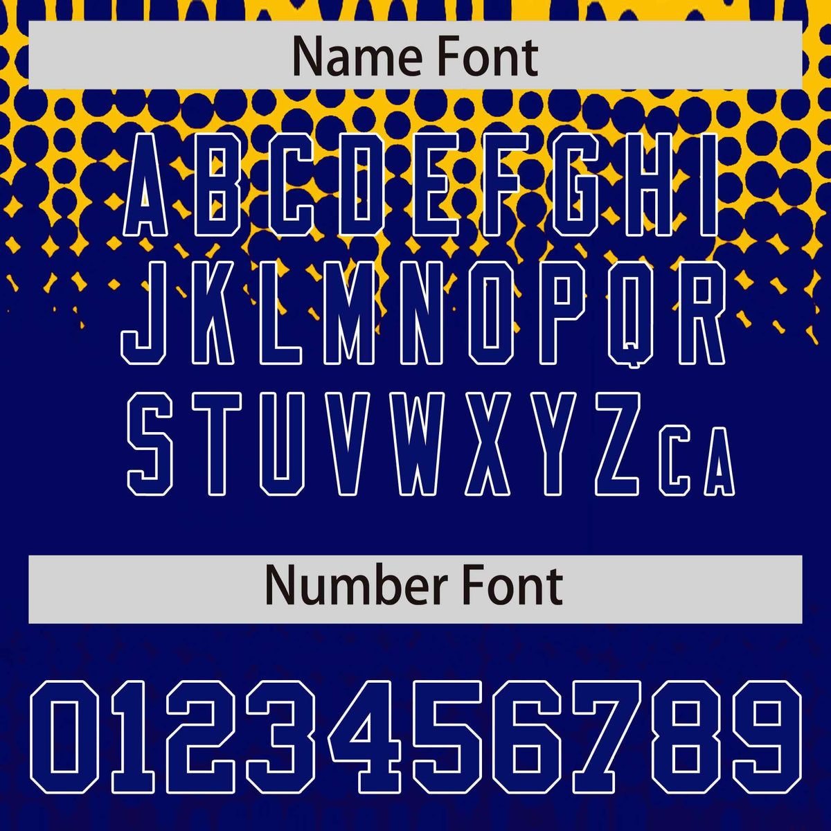 Custom Gold Royal Gradient Varsity Full-Snap Polka Dot Pattern Letterman Baseball Jacket