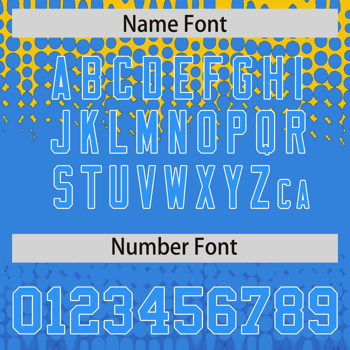 Custom Gold Powder Blue Gradient Varsity Full-Snap Polka Dot Pattern Letterman Baseball Jacket