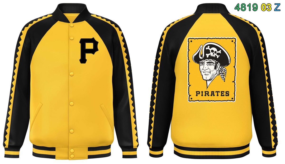 Custom Black Gold Varsity Full-Snap Color Block Personalized  Letterman Jacket