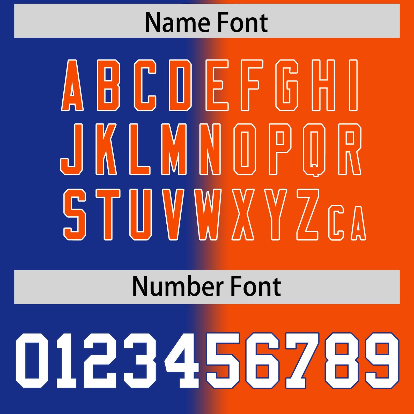 Custom Royal Orange Full-Zip Gradient Fashion Letterman Bomber Jacket