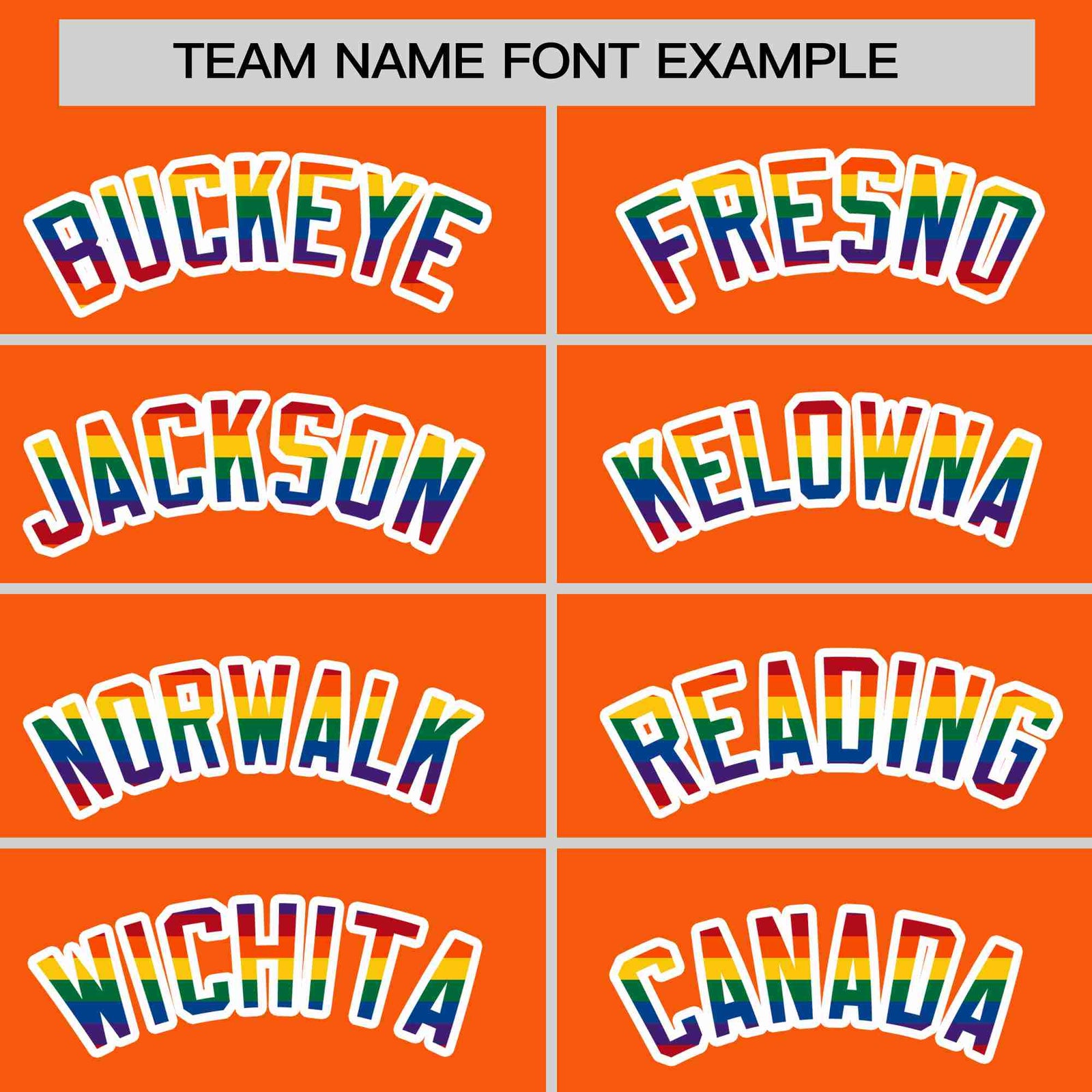 Custom Orange LGBT Rainbow For Pride Month Classic Style Letterman Bomber Jacket