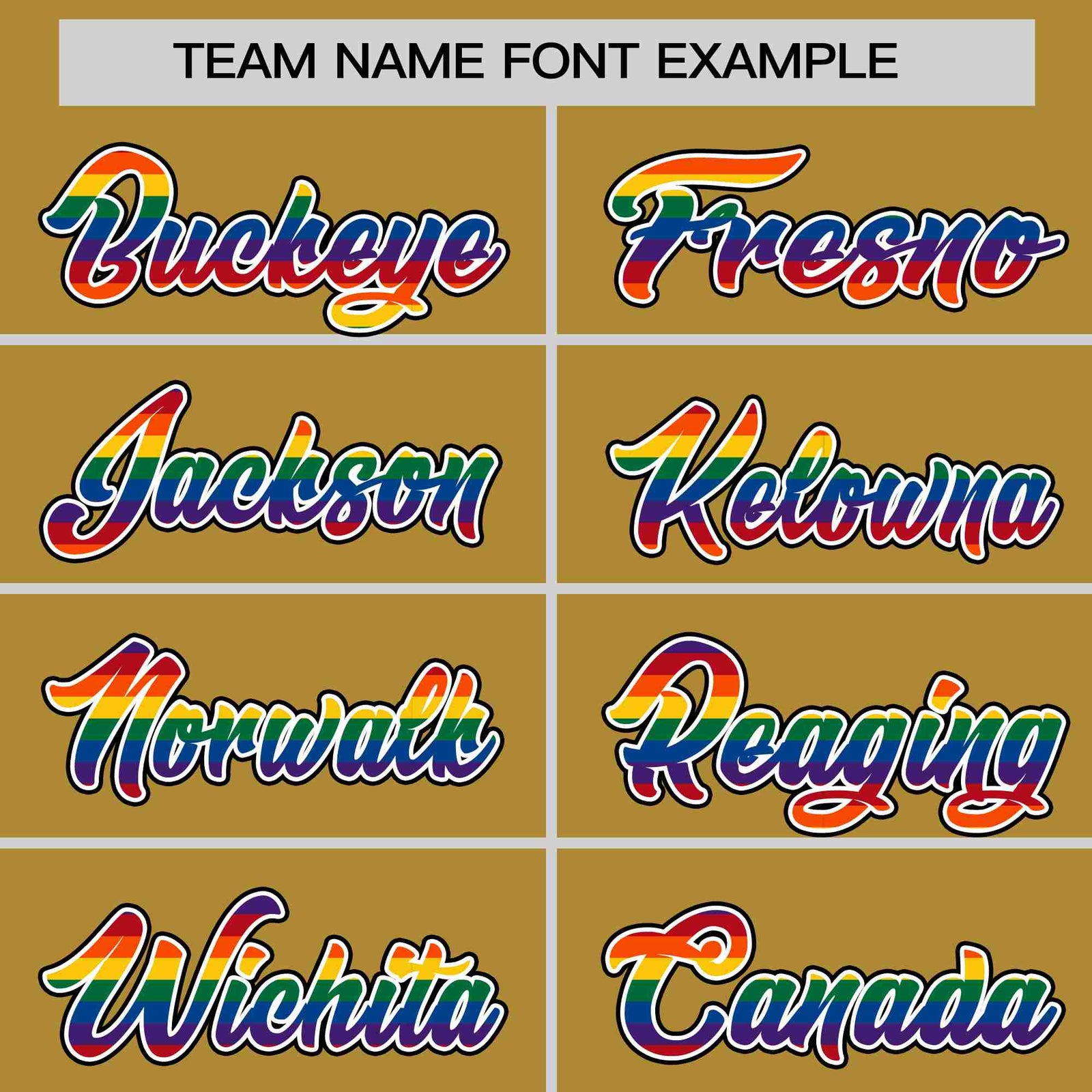 Custom Old Gold LGBT Rainbow For Pride Month Classic Style Letterman Bomber Jacket