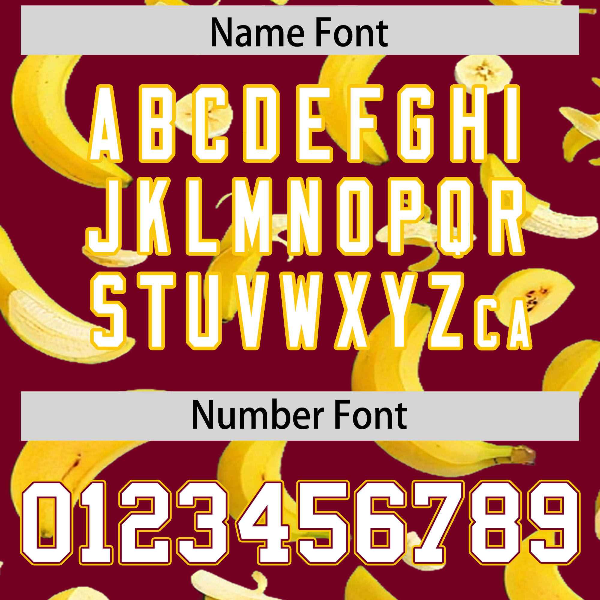 Custom Crimson Varsity Full-Zip Banana Pattern Letterman Bomber Jacket | Graffiti Pattern | Embroidery&Dye-sublimation printing | KXKSHOP