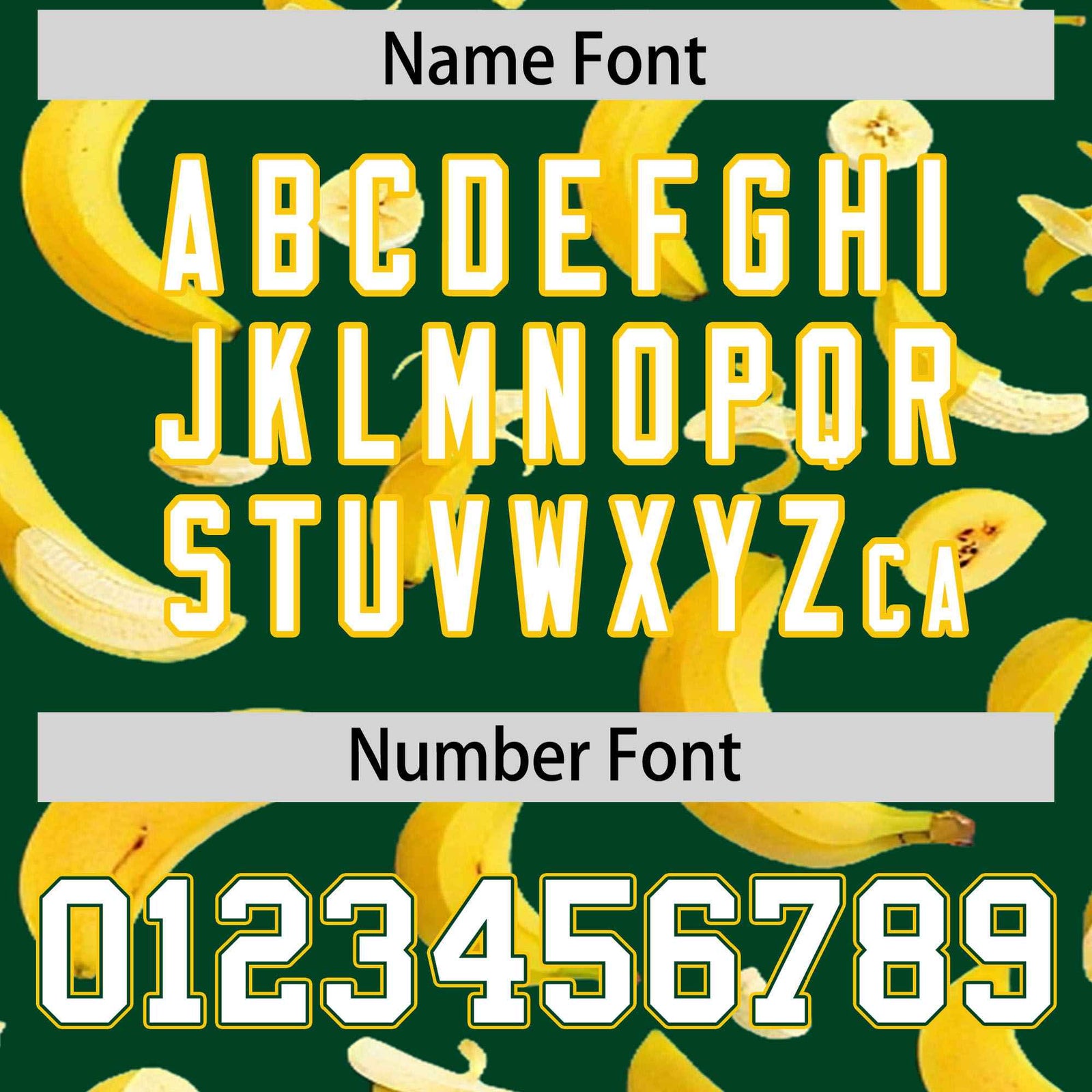 Custom Green Varsity Full-Zip Banana Pattern Letterman Bomber Jacket | Graffiti Pattern | Embroidery&Dye-sublimation printing | KXKSHOP