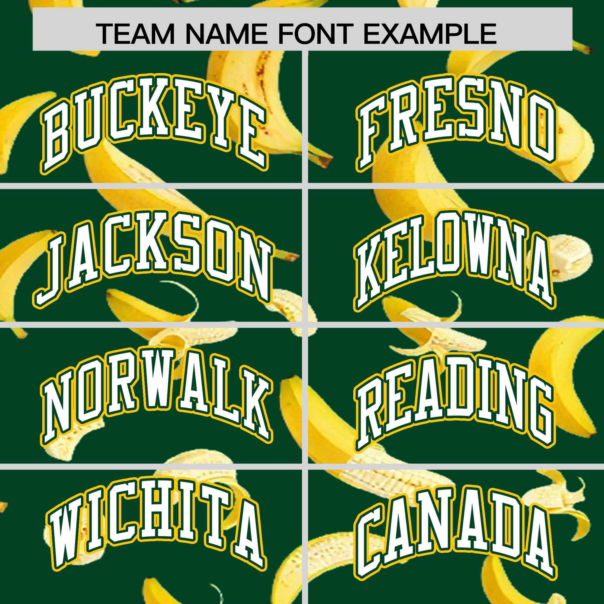 Custom Green Varsity Full-Zip Banana Pattern Letterman Bomber Jacket | Graffiti Pattern | Embroidery&Dye-sublimation printing | KXKSHOP