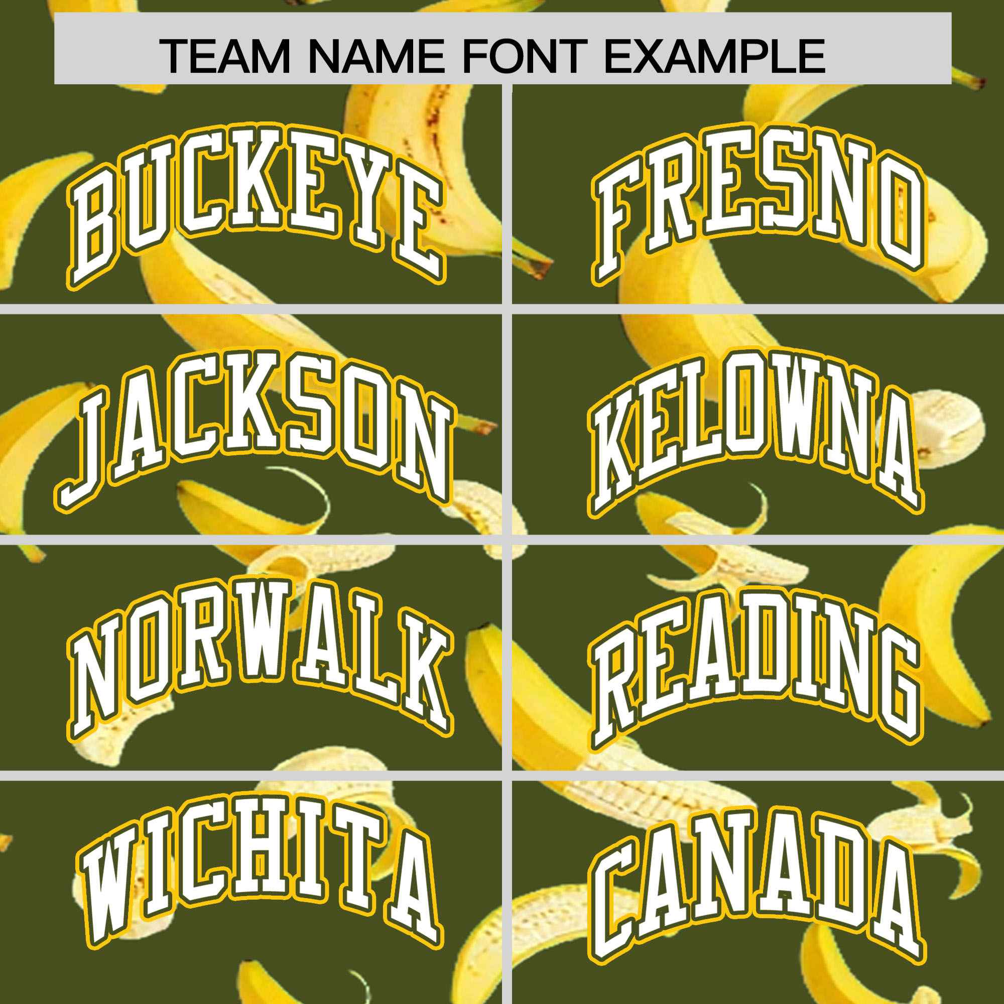 Custom Olive Varsity Full-Zip Banana Pattern Letterman Bomber Jacket | Graffiti Pattern | Embroidery&Dye-sublimation printing | KXKSHOP