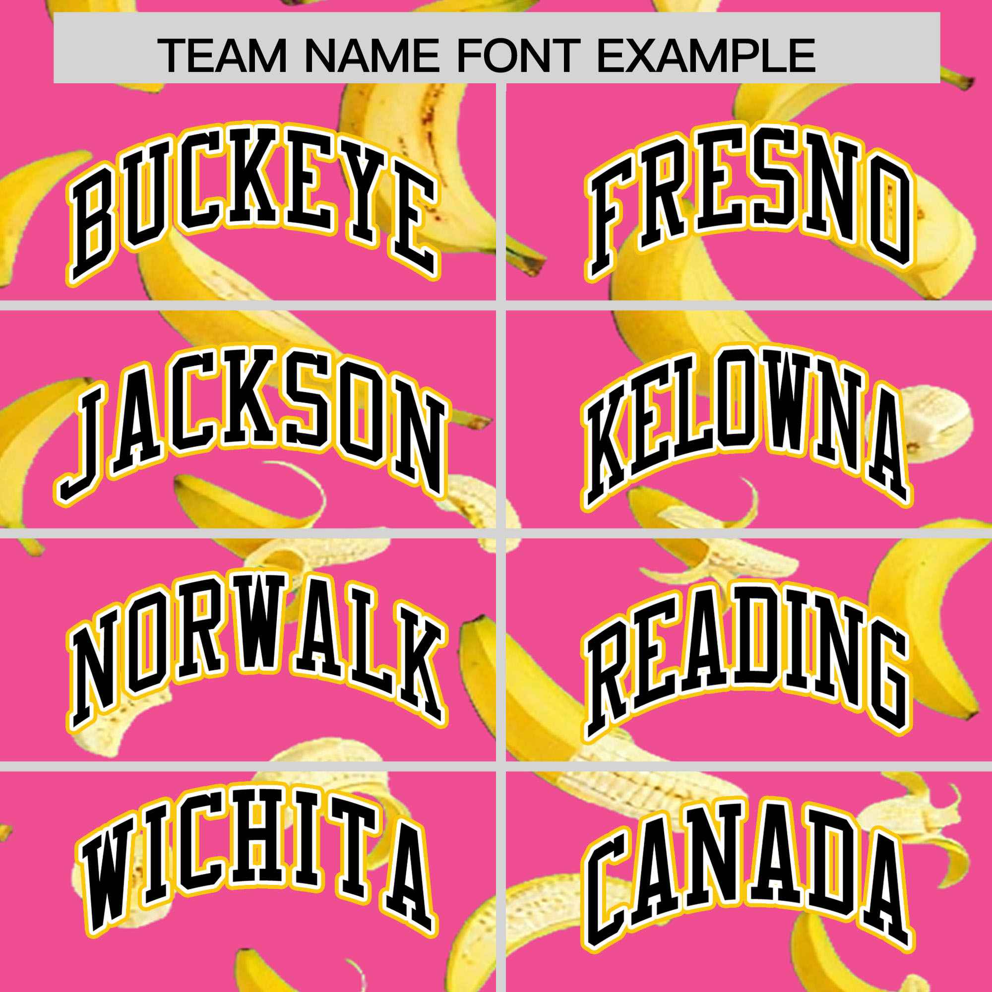 Custom Pink Varsity Full-Zip Banana Pattern Letterman Bomber Jacket | Graffiti Pattern | Embroidery&Dye-sublimation printing | KXKSHOP