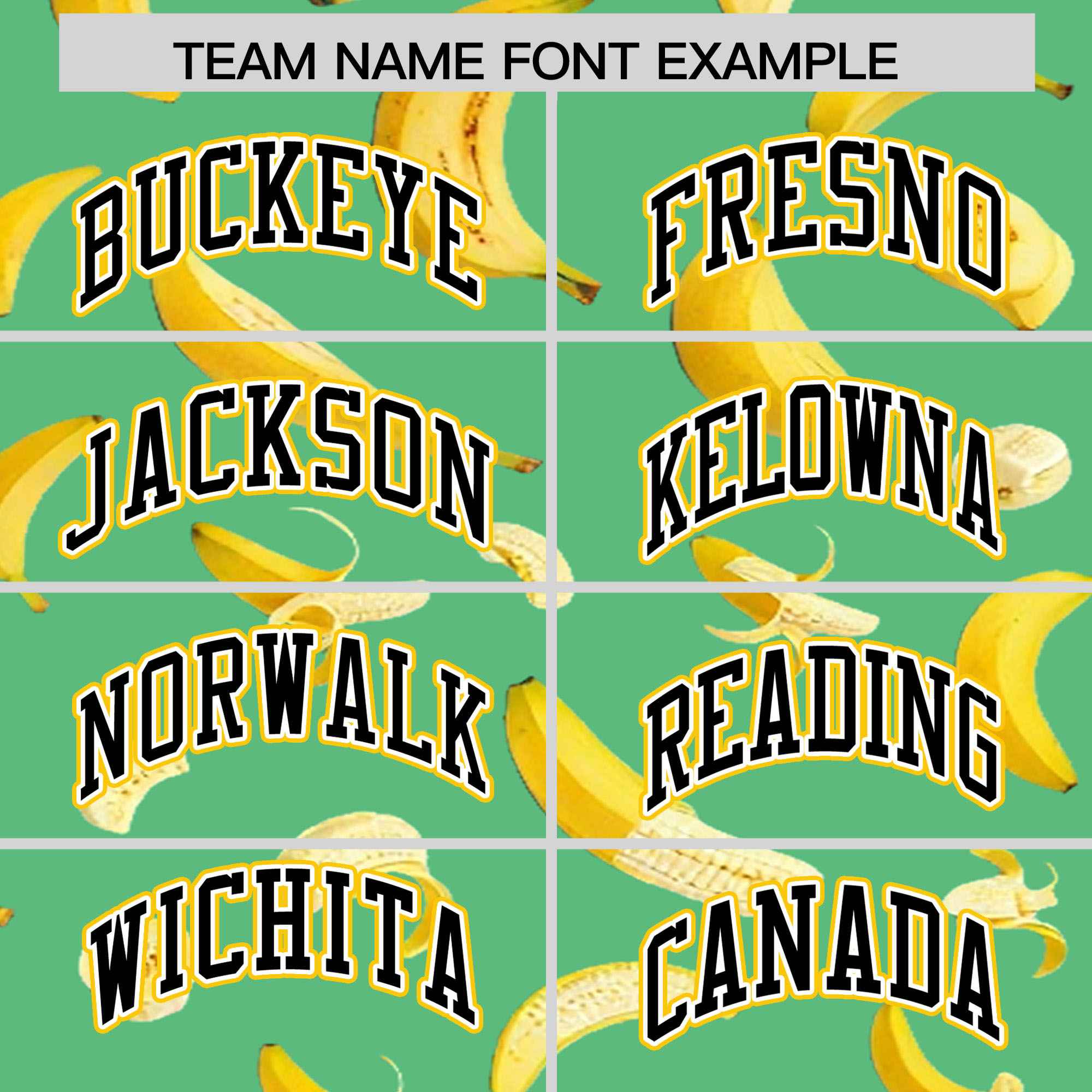 Custom Neon Green Varsity Full-Zip Banana Pattern Letterman Bomber Jacket | Graffiti Pattern | Embroidery&Dye-sublimation printing | KXKSHOP