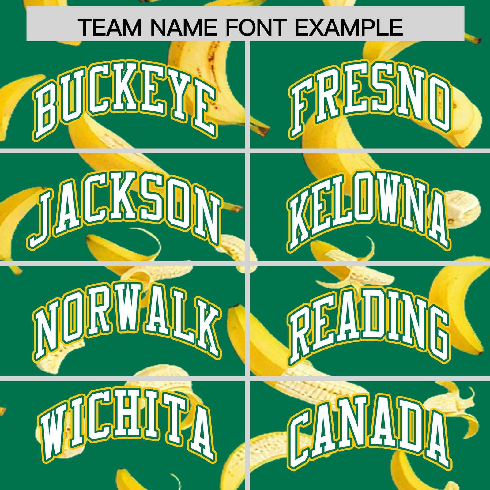 Custom Kelly Green Varsity Full-Zip Banana Pattern Letterman Bomber Jacket | Graffiti Pattern | Embroidery&Dye-sublimation printing | KXKSHOP