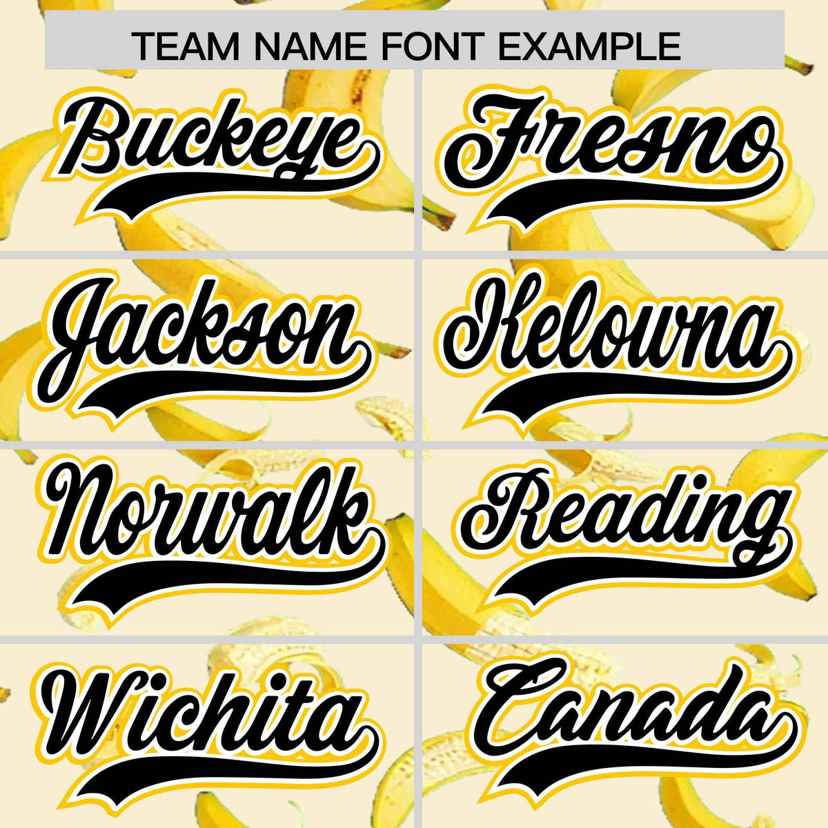 Custom Cream Varsity Full-Zip Banana Pattern Letterman Bomber Jacket | Graffiti Pattern | Embroidery&amp;Dye-sublimation printing | KXKSHOP