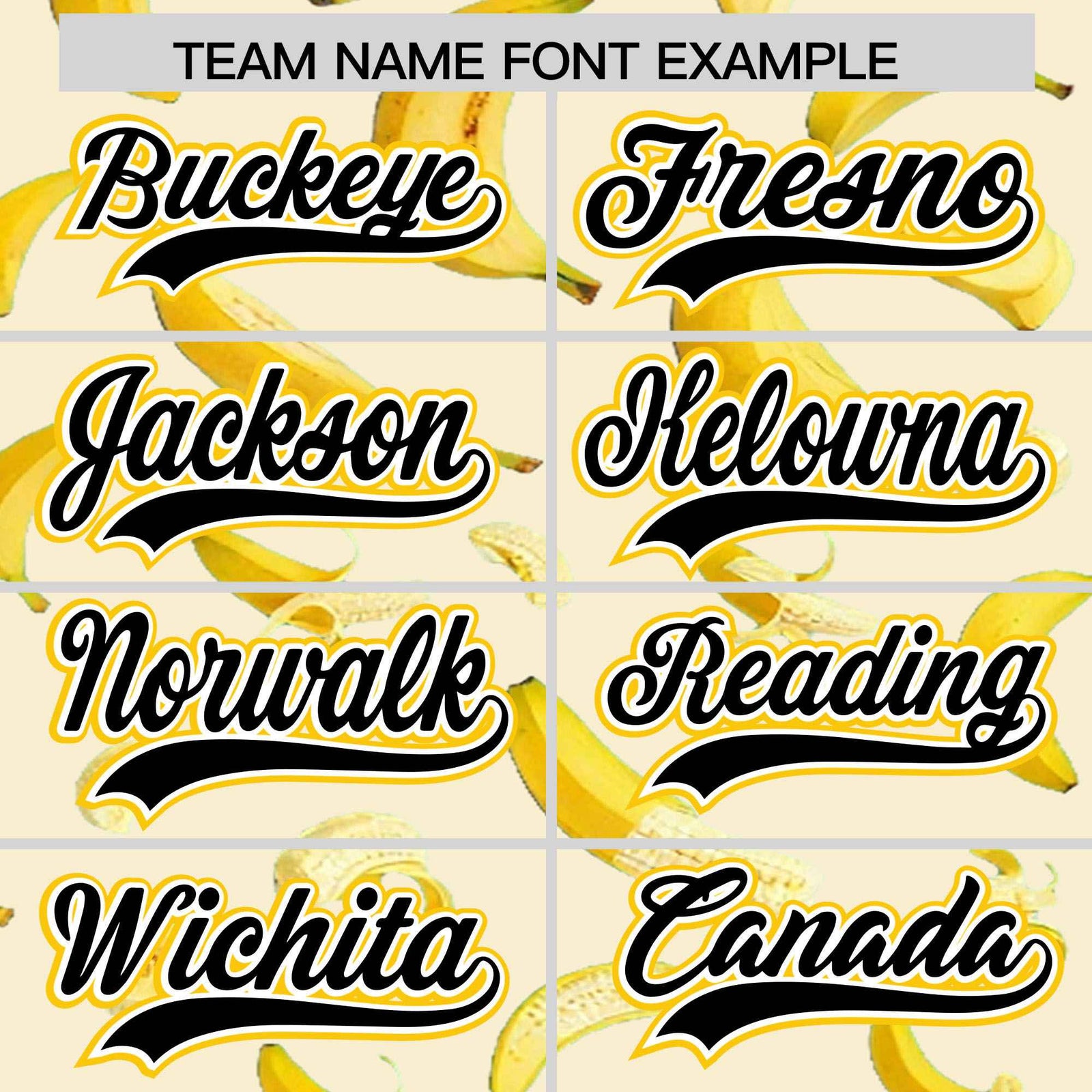 Custom Cream Varsity Full-Zip Banana Pattern Letterman Bomber Jacket | Graffiti Pattern | Embroidery&Dye-sublimation printing | KXKSHOP