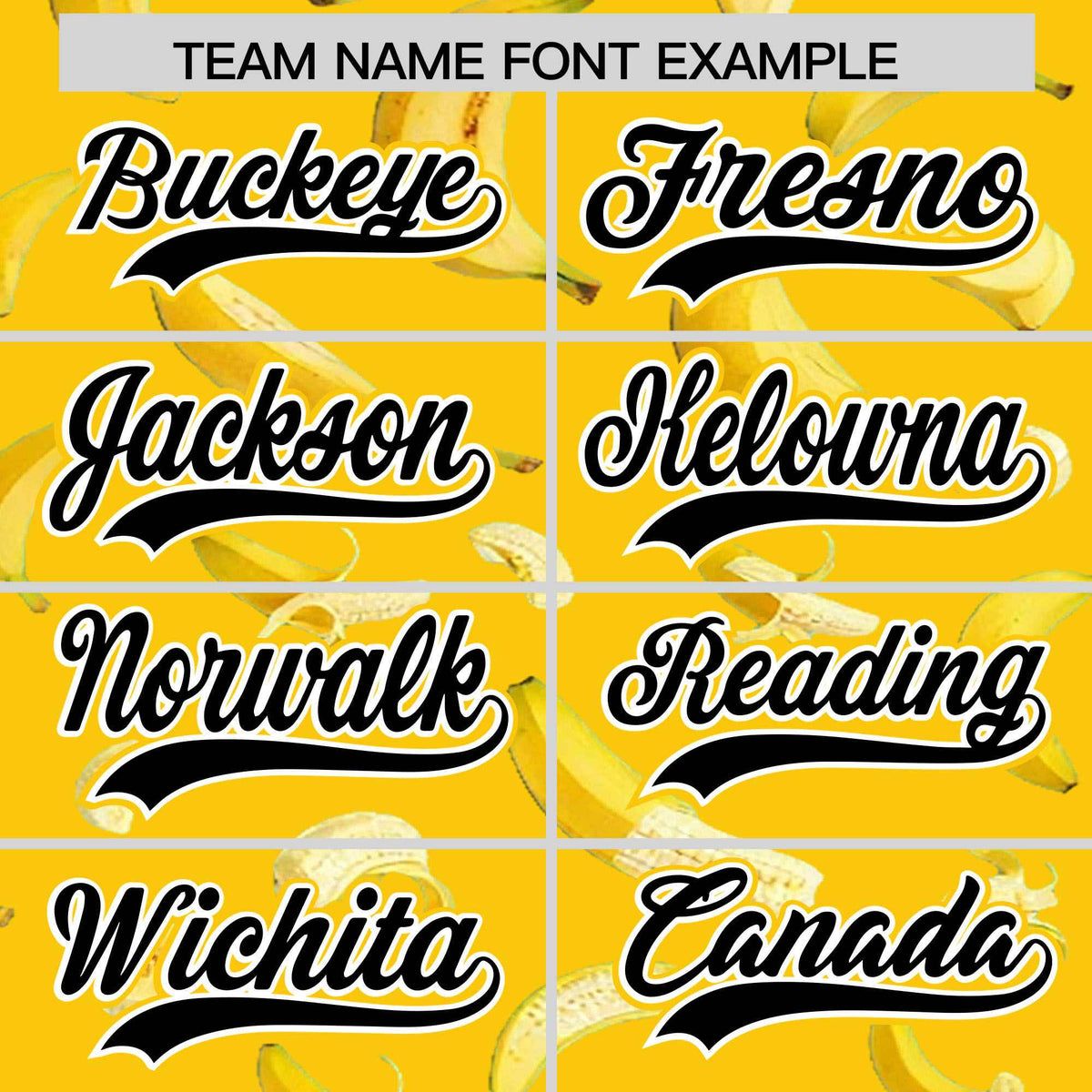 Custom Gold Varsity Full-Zip Banana Pattern Letterman Bomber Jacket | Graffiti Pattern | Embroidery&amp;Dye-sublimation printing | KXKSHOP