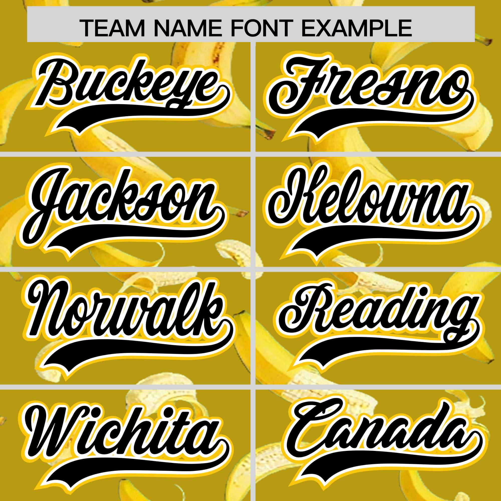 Custom Old Gold Varsity Full-Zip Banana Pattern Letterman Bomber Jacket | Graffiti Pattern | Embroidery&Dye-sublimation printing | KXKSHOP