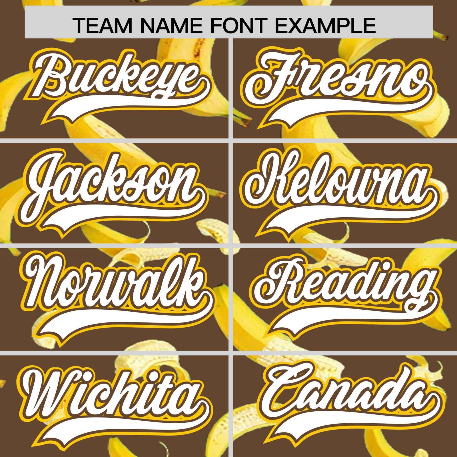 Custom Light Brown Varsity Full-Zip Banana Pattern Letterman Bomber Jacket | Graffiti Pattern | Embroidery&Dye-sublimation printing | KXKSHOP