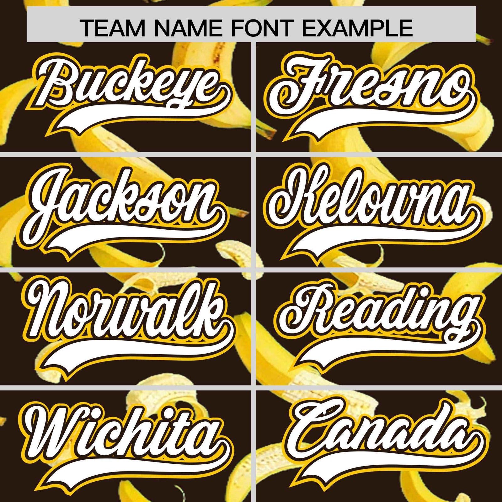 Custom Brown Varsity Full-Zip Banana Pattern Letterman Bomber Jacket | Graffiti Pattern | Embroidery&Dye-sublimation printing | KXKSHOP