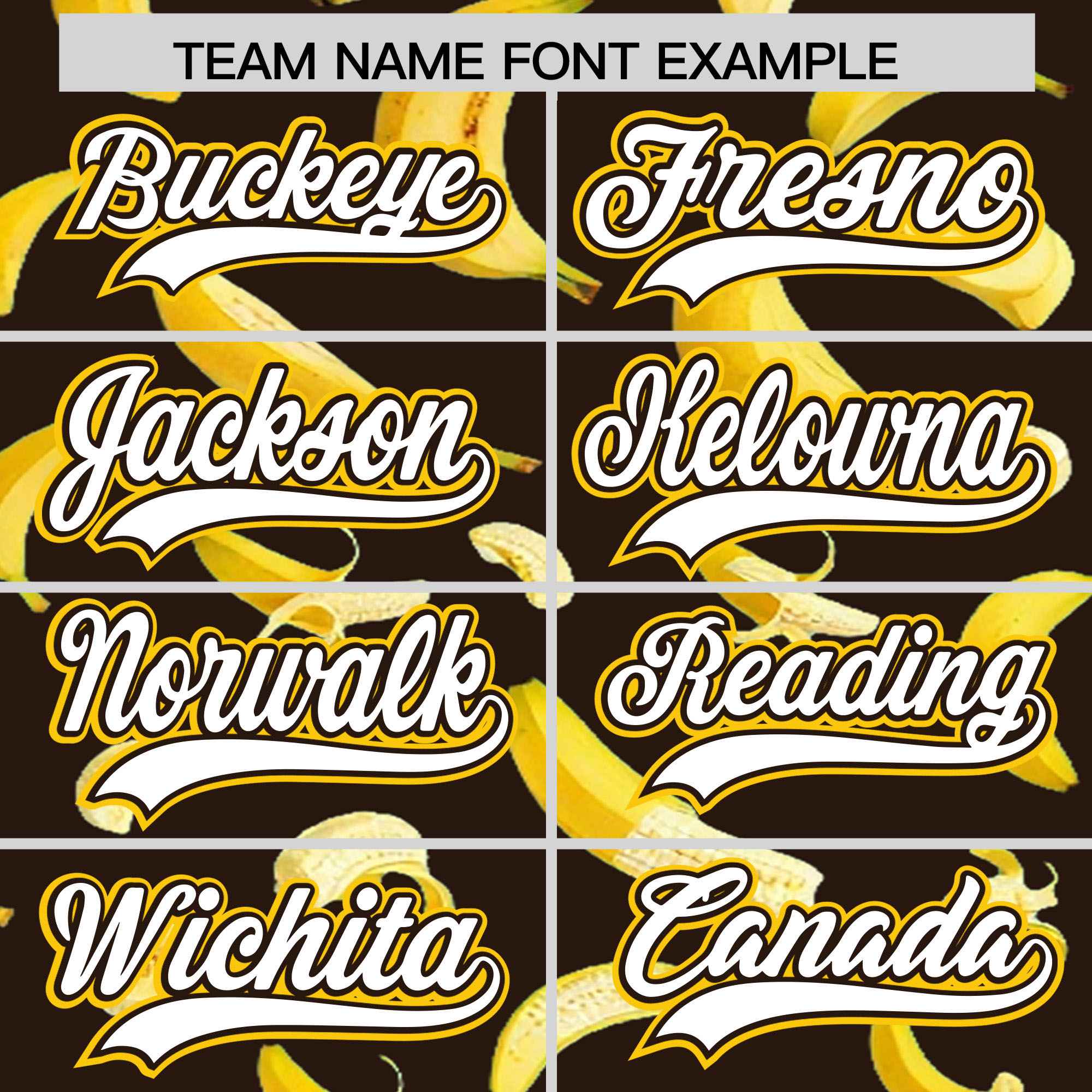 Custom Brown Varsity Full-Zip Banana Pattern Letterman Bomber Jacket | Graffiti Pattern | Embroidery&Dye-sublimation printing | KXKSHOP