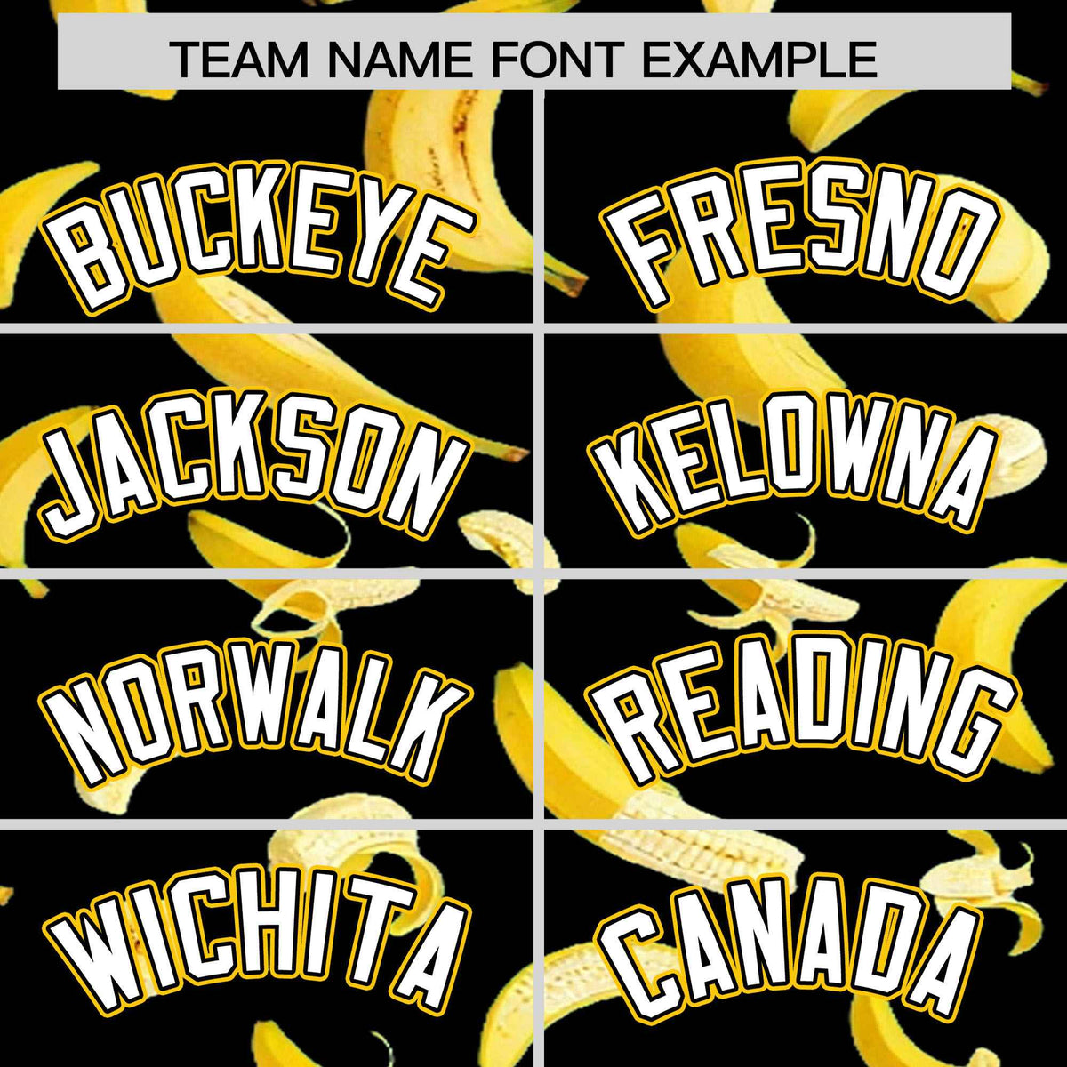 Custom Black Varsity Full-Zip Banana Pattern Letterman Bomber Jacket | Graffiti Pattern | Embroidery&amp;Dye-sublimation printing | KXKSHOP