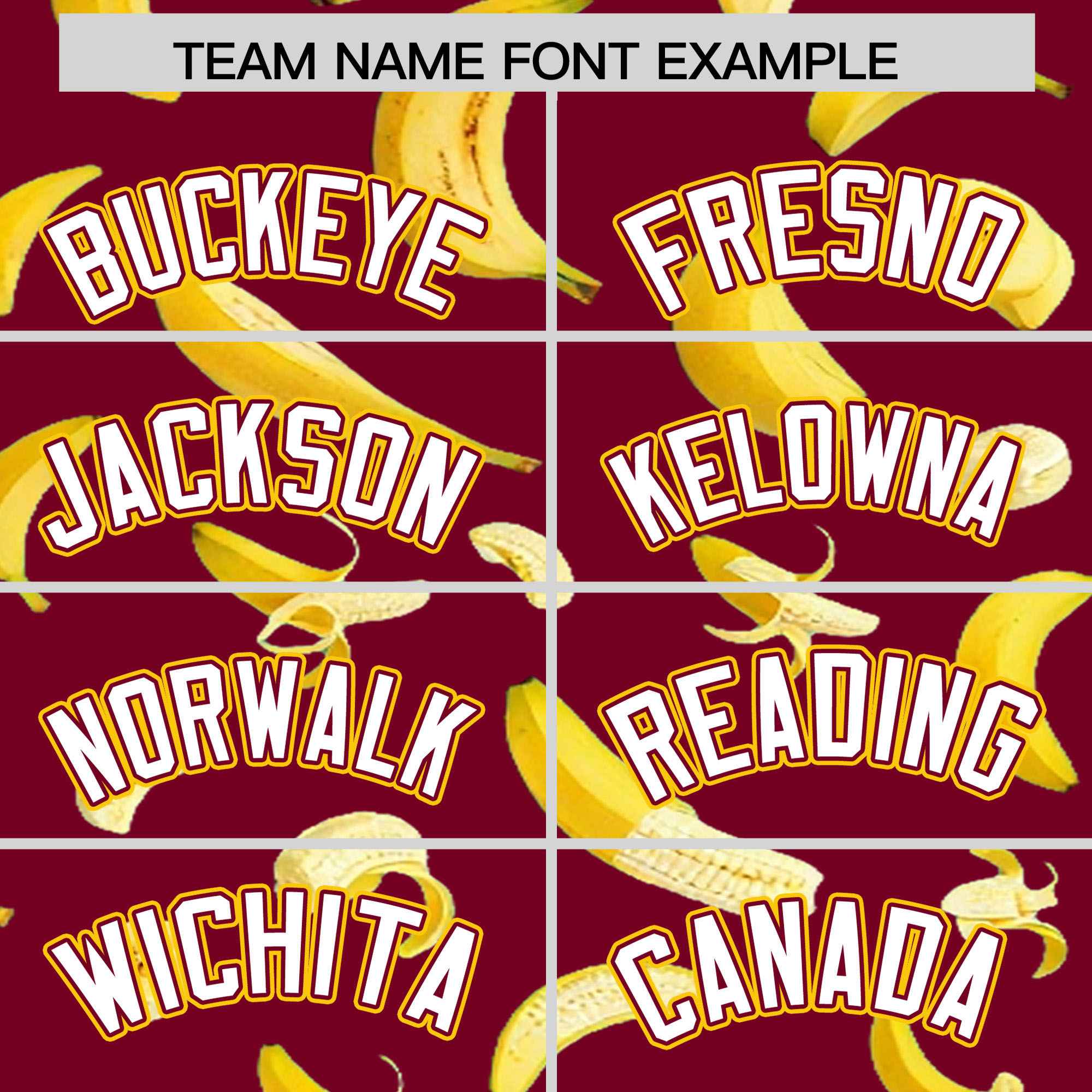 Custom Crimson Varsity Full-Zip Banana Pattern Letterman Bomber Jacket | Graffiti Pattern | Embroidery&Dye-sublimation printing | KXKSHOP