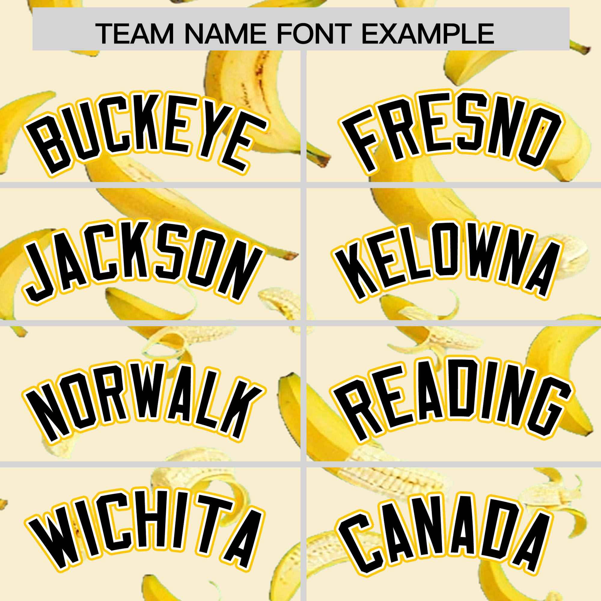 Custom Cream Varsity Full-Zip Banana Pattern Letterman Bomber Jacket | Graffiti Pattern | Embroidery&Dye-sublimation printing | KXKSHOP