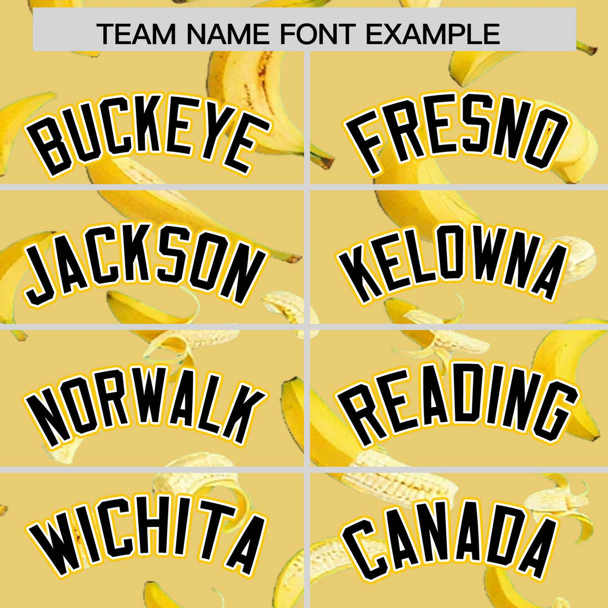 Custom Old Gold Varsity Full-Zip Banana Pattern Letterman Bomber Jacket | Graffiti Pattern | Embroidery&amp;Dye-sublimation printing | KXKSHOP